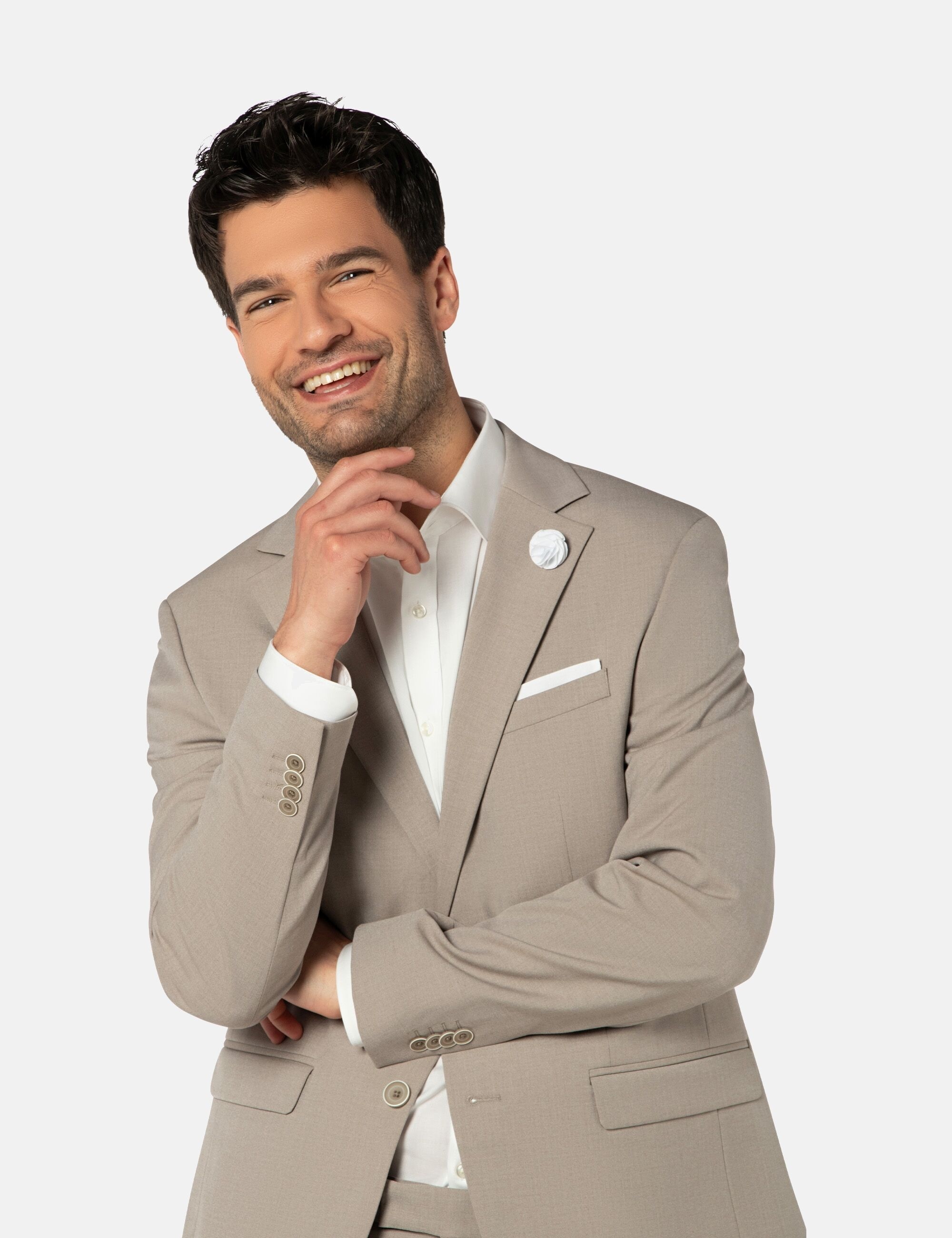 Thomas Goodwin Anzug »3024-90«, (2 tlg.), slim fit, mit modischen Accessoires