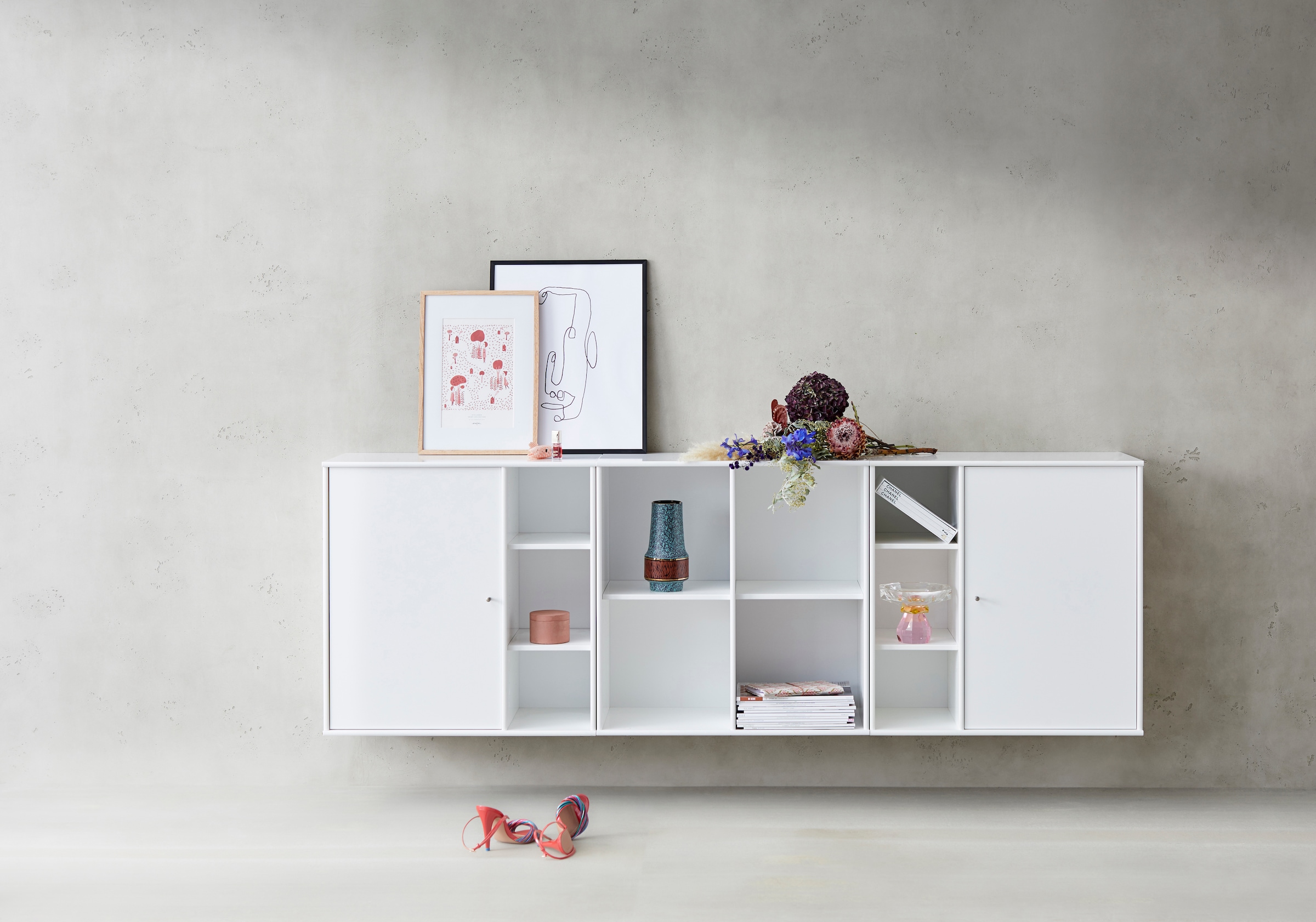 Hochwertig »Mistral cm, Hängeregal, cm. Designmöbel Wandmontage/Freistehend, BAUR Hammel (1 Bücherregal B:69 Kubus T:27 anpassungsbar St.), Wandregal«, | Furniture 028,