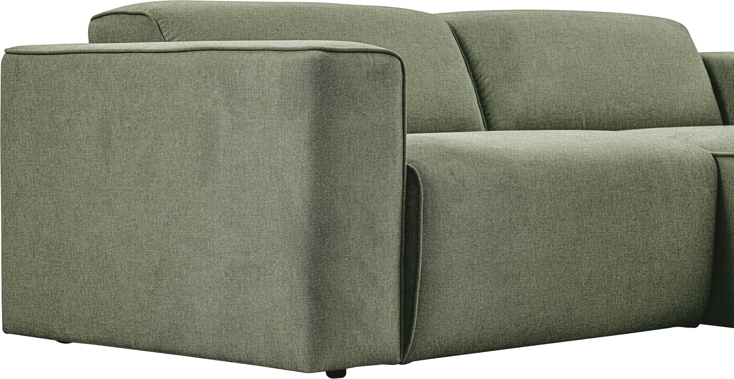 andas Ecksofa »Noord«, mit Kedernaht, Breite 234 cm, Cord, Struktur, Webstoff