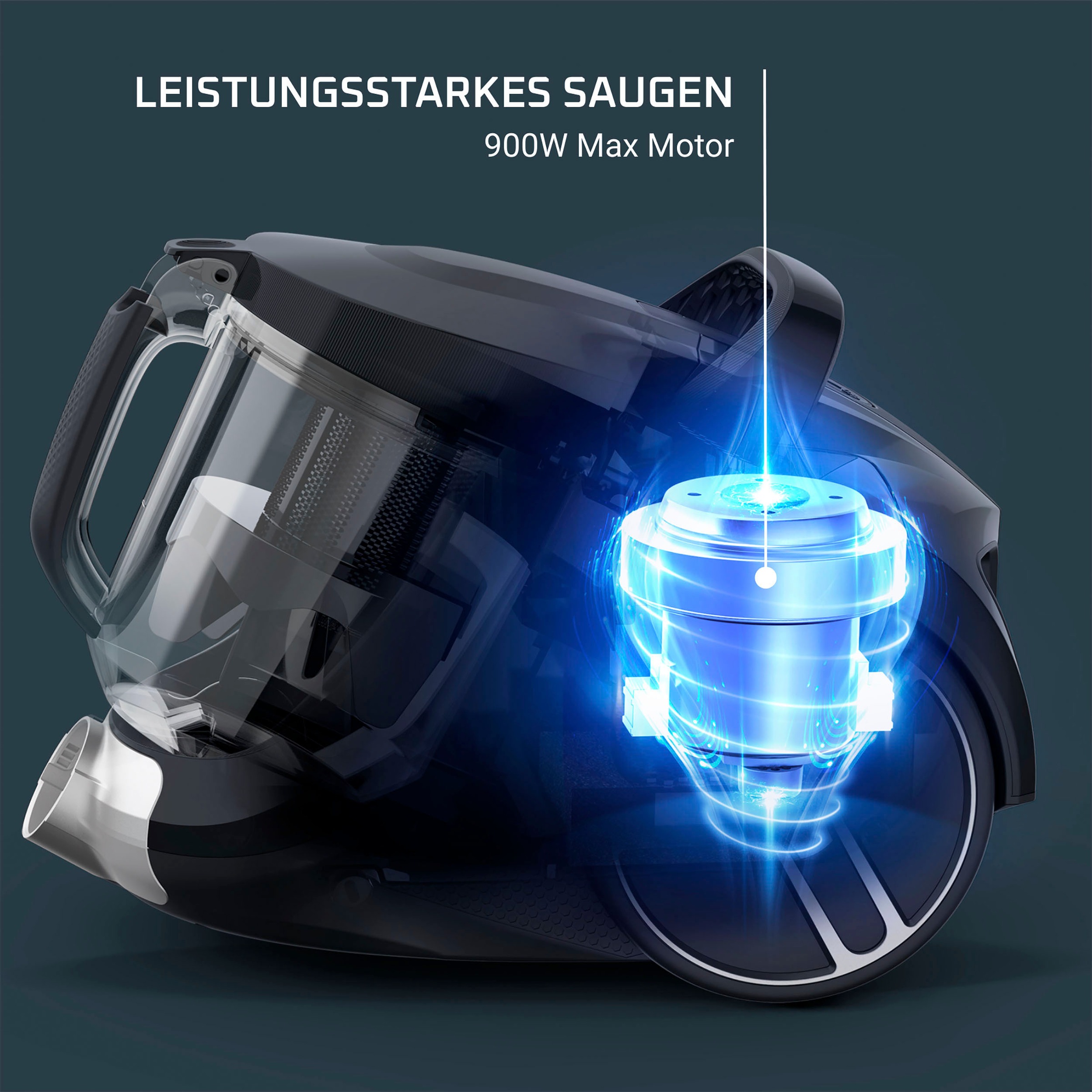 Rowenta Bodenstaubsauger »RO4B11 Compact Power XXL«, 900 W, beutellos, hohe Saugleistung, leicht & kompakt, Staubbehältervolumen 2,5 Liter