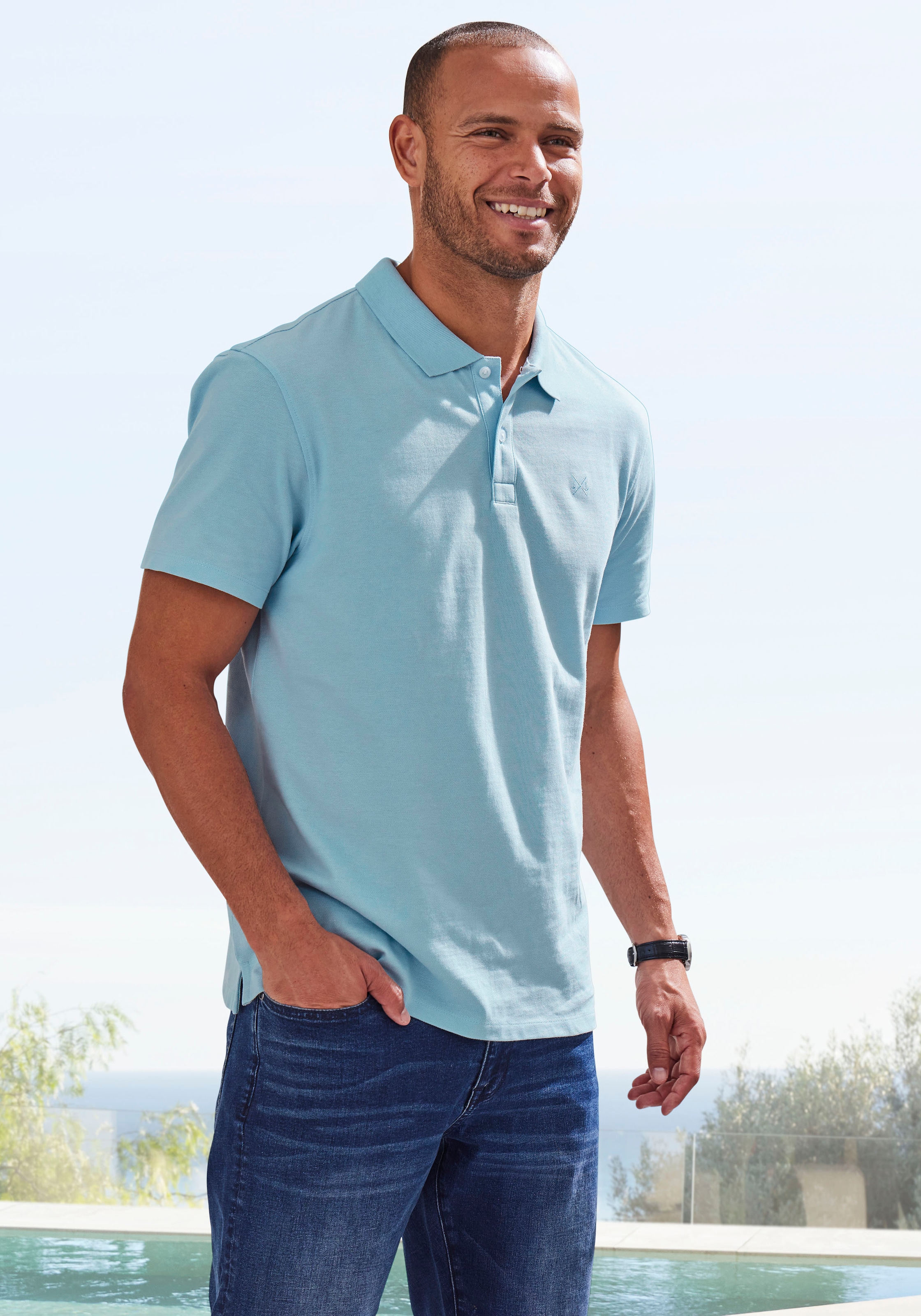 John Devin Poloshirt, mit dezenter- hochwertiger Logostickerei