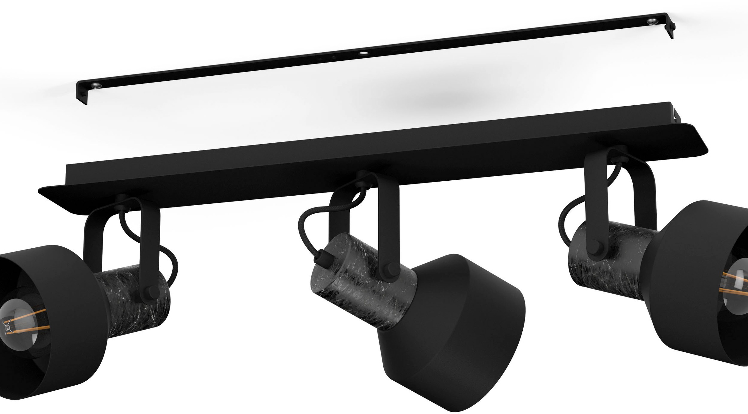 EGLO Deckenspot »CASIBARE«, Leuchtmittel E27 | Leuchtmittel wechselbar-ohne Leuchtmittel, Deckenspot in schwarz aus Stahl - exkl. E27 - 28W