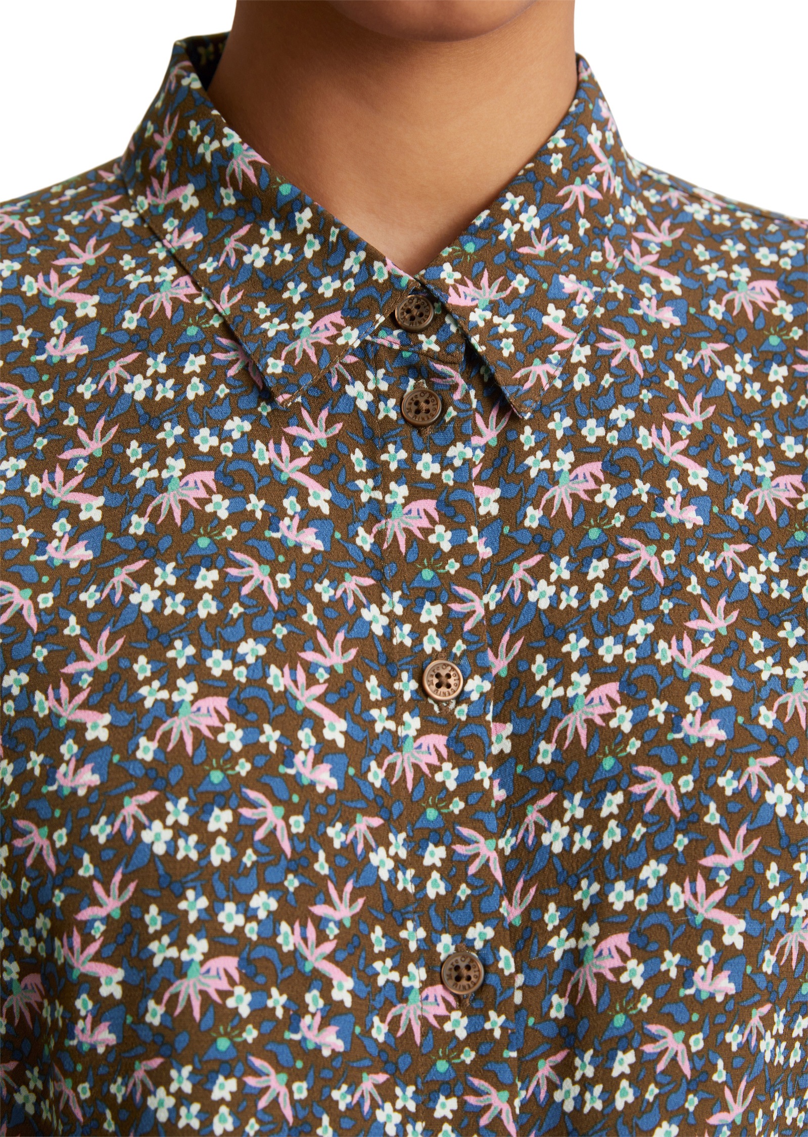 Marc O'Polo DENIM Kurzarmbluse »aus LENZING™ ECOVERO™«