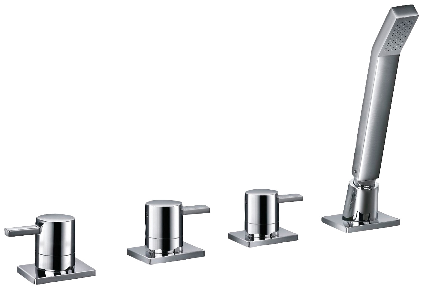 Wannenarmatur OTTOFOND, B:24,5cm H:17cm T:22,5cm, grau, Messing, Armaturen, "TU1000", mit Umsteller für Wannenfüllgarnitur