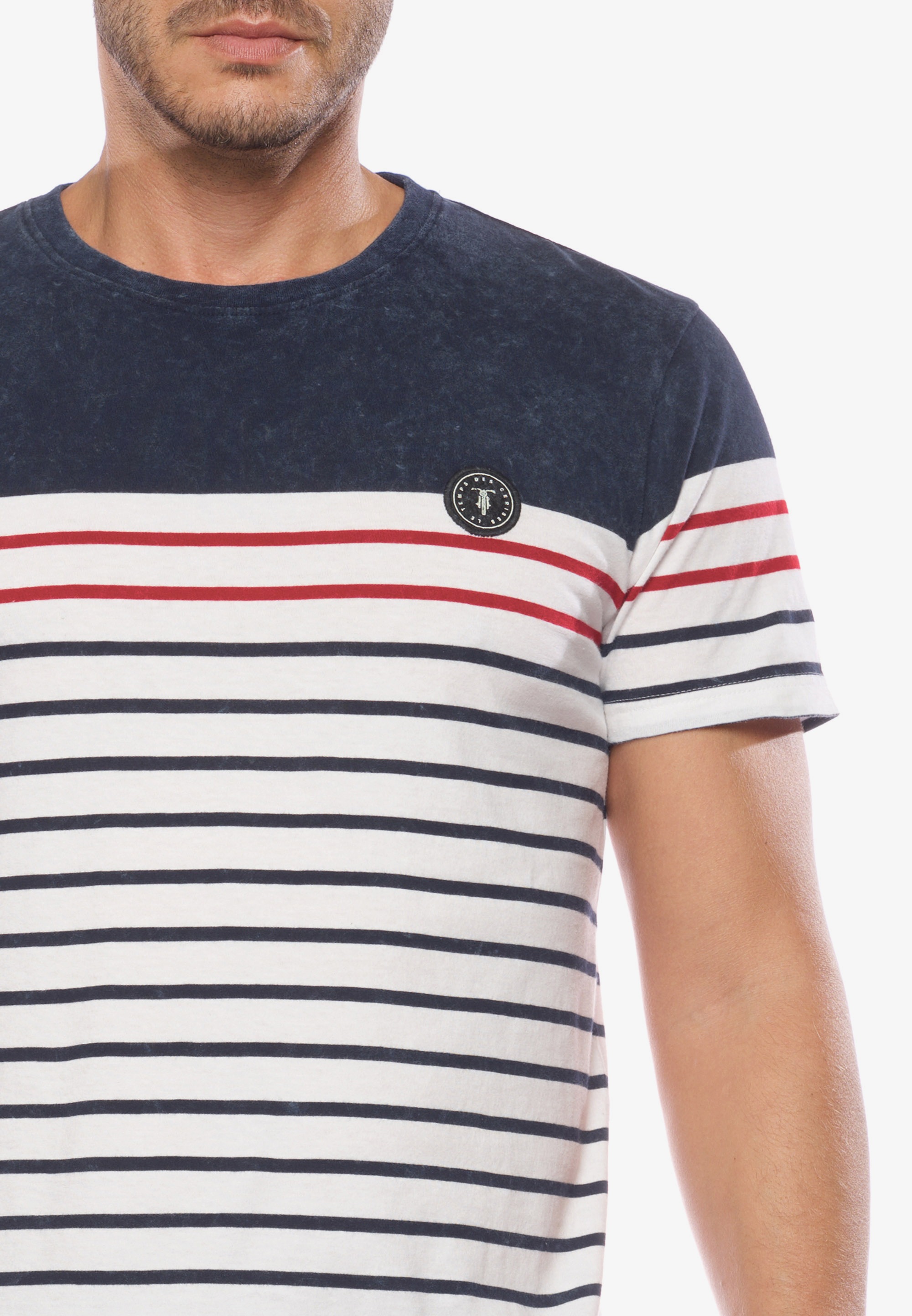 Le Temps Des Cerises T-Shirt »T SHIRTHOMME BLANK (MANCHE COURTE) / MAN BLANK (SHORT SLEEVE)«, im maritimen Look