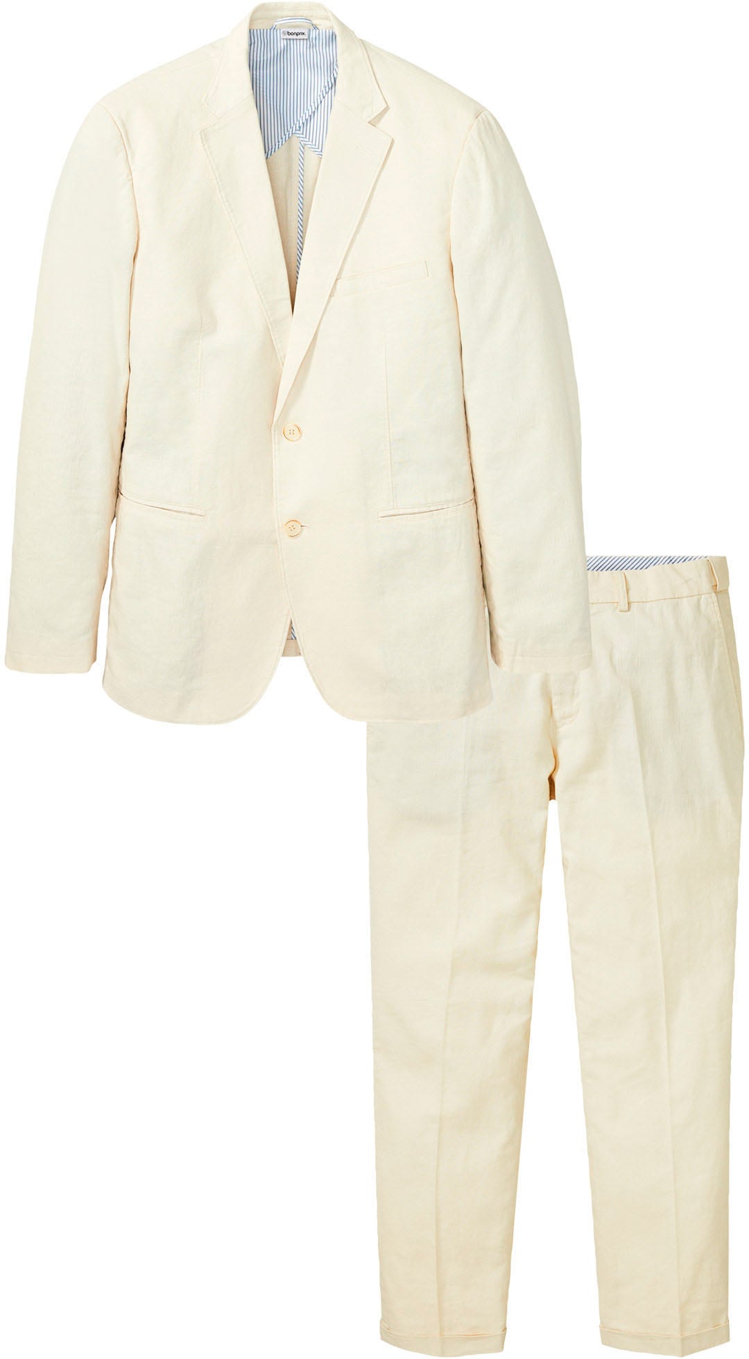 bonprix Anzug "Anzug aus luftigem Leinen-Mix (2-tlg.Set), Regular Fit" Set, günstig online kaufen