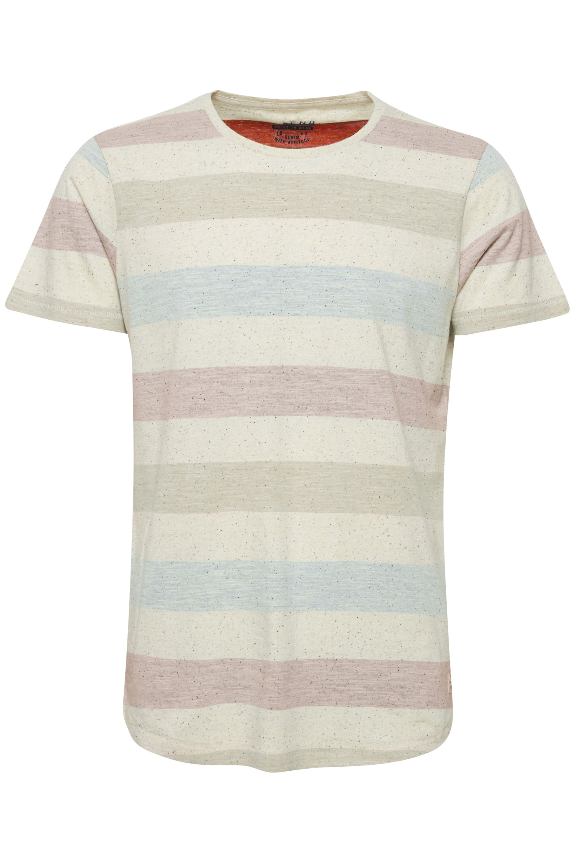 Rundhalsshirt BLEND "Rundhalsshirt BHEfkin", Herren, Gr. XXL, rot (rust rot), Obermaterial: 70% Baumwolle CO. 30% Polyester PES., Shirts Rundhalsshirt
