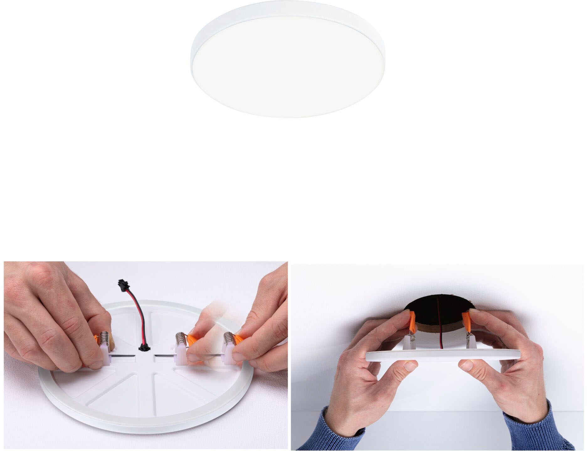 Paulmann LED Einbauleuchte »Veluna VariFit Edge IP44 rund  4000K Weiß dimmbar« 1 Stk. Neutralweiß LED Einbaupanel IP44 rund, 4000K Weiß dimmbar