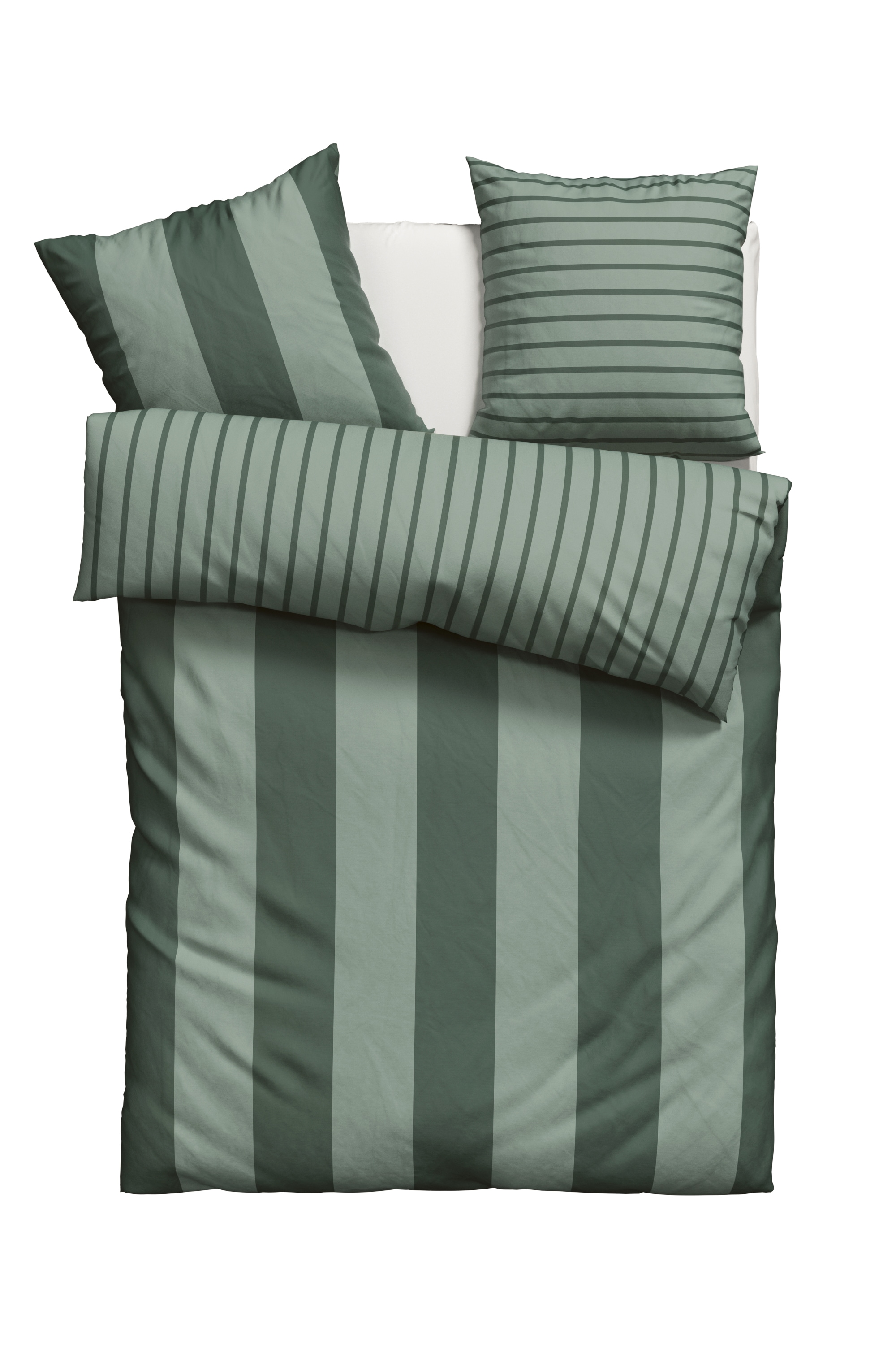 OTTO home Wendebettwäsche "Sari in verschiedenen Qualitäten" 2 Stk. ab Gr. 135x200 cm, Wendedesign, moderne Bettwäsche mit Streifen