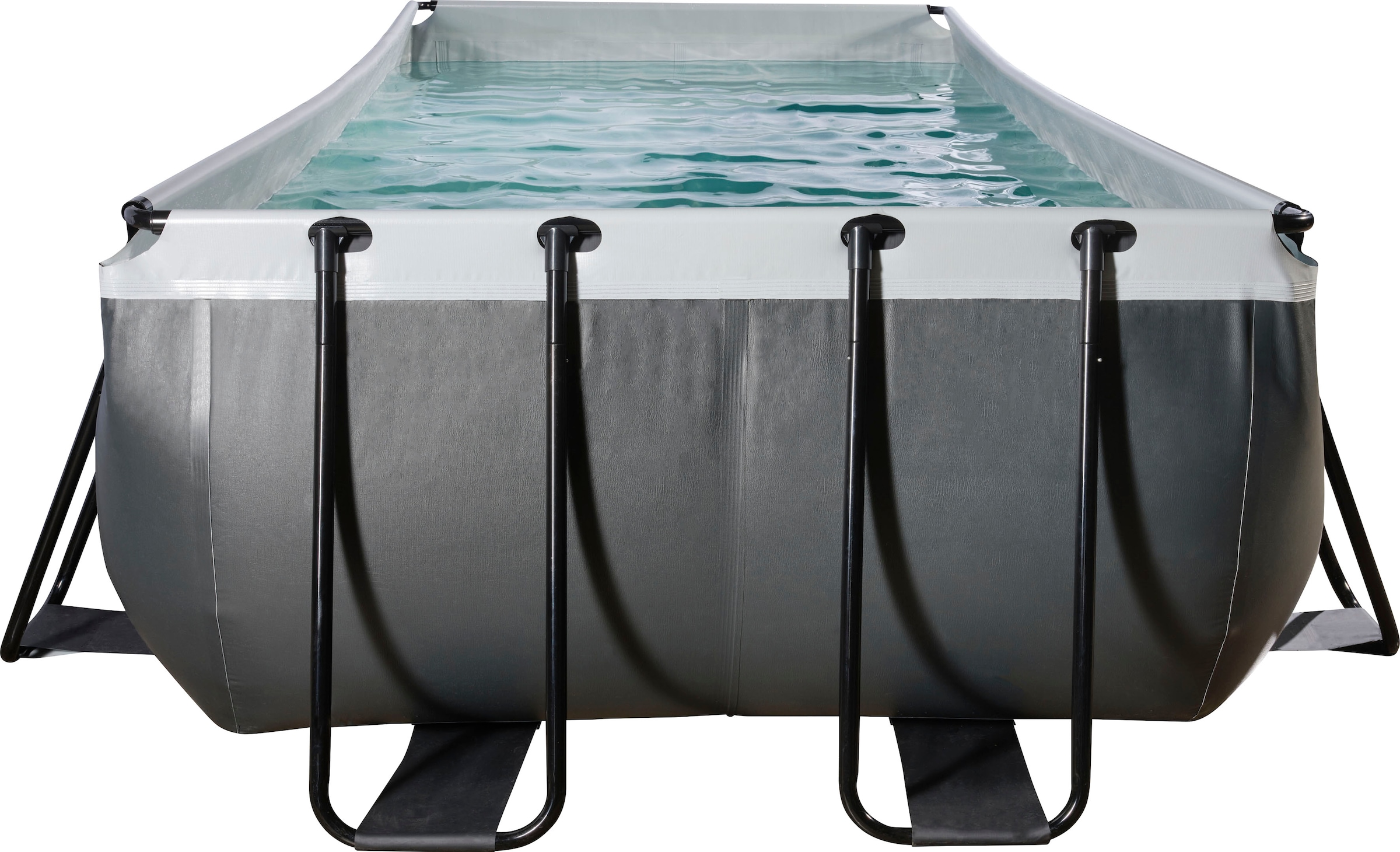 EXIT Framepool »Black Leather«, BxLxH: 250x540x122 cm, mit Kartuschenfilter und Pumpe