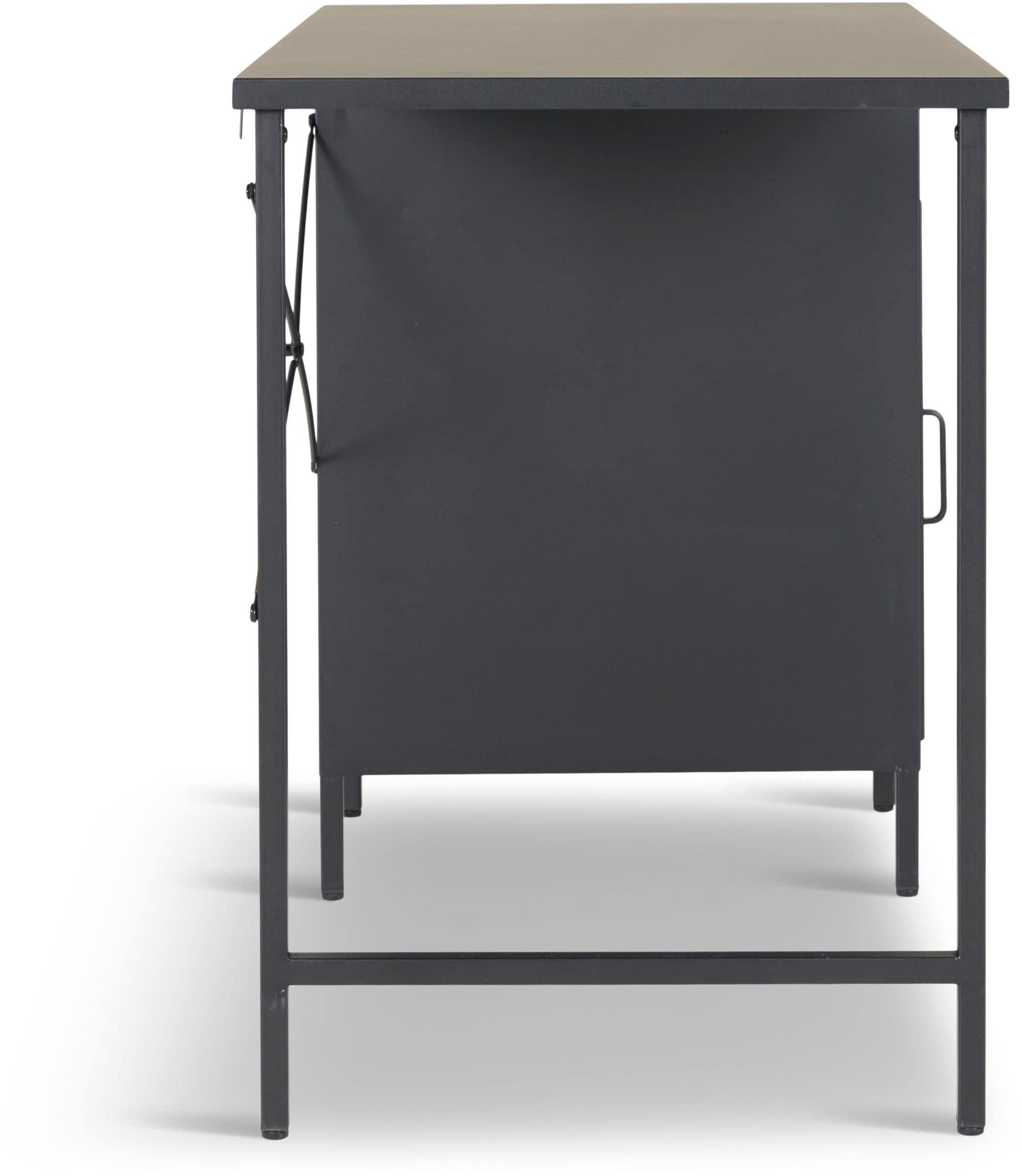 Homexperts Schreibtisch »Berlin«, aus Stahl, 1 Tür und 1 offenes Regalfach, B55 x H75 x T100 cm