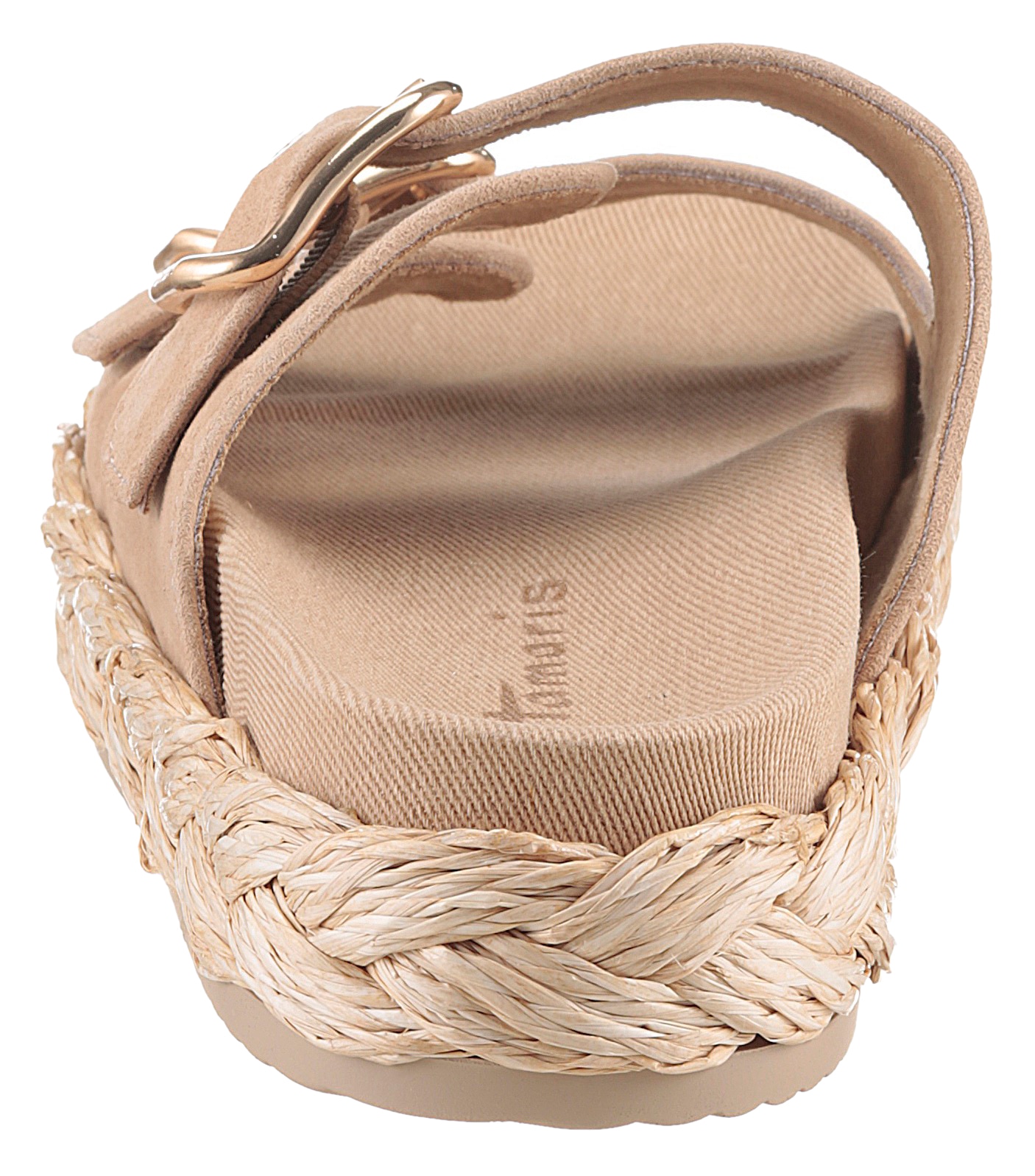 Tamaris Pantolette, Plateaus, Sommerschuh, Strandschuh mit vorgeformtem Fußbett