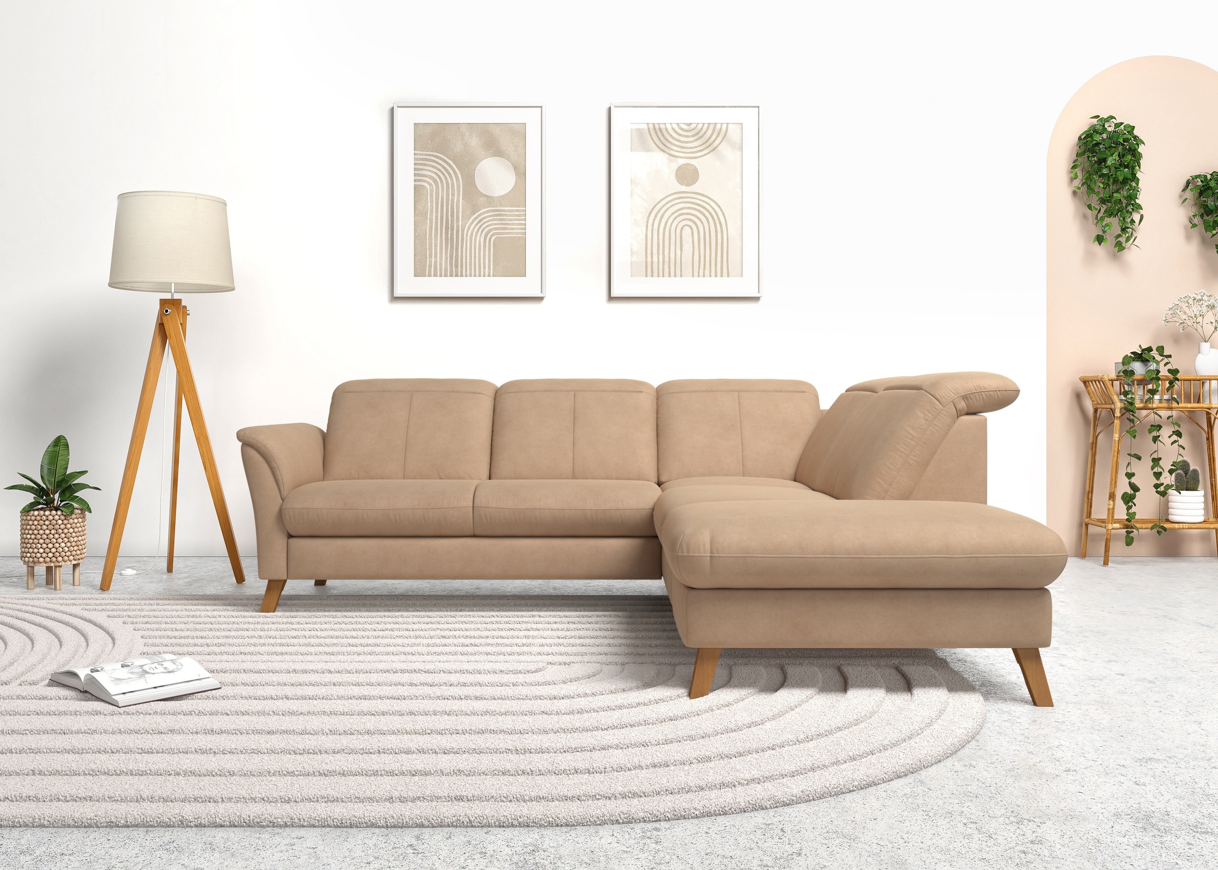 sit&more Ecksofa »Romero L-Form« wahlweise mit oder ohne TV-Funktion, Bettfunktion, Bettkasten