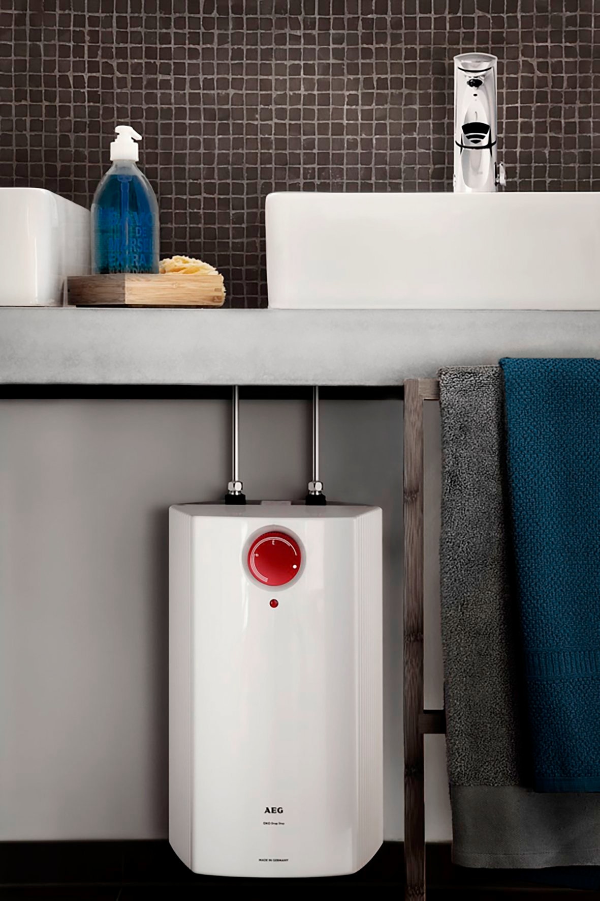 AEG Haustechnik Kleinspeicher »Huz 5 ÖKO DropStop, Untertischboiler 5 Liter«, Niederdruck, mit Thermostop, mit Stecker