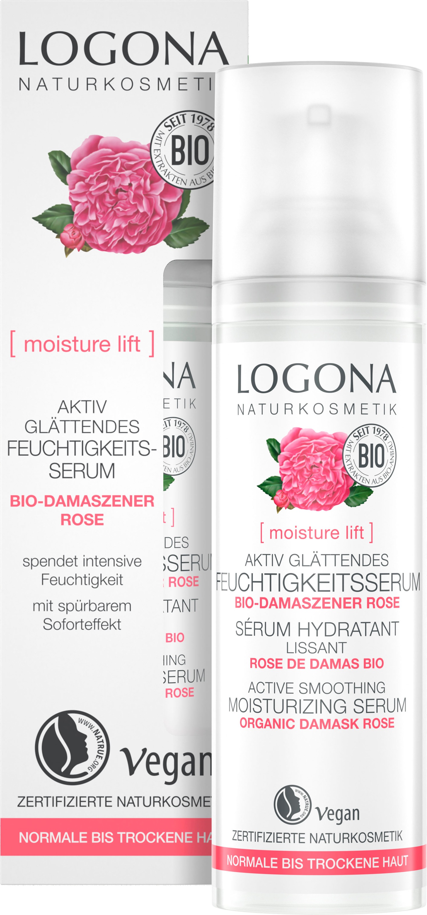 LOGONA Gesichtsserum »Logona moisture kaufen lift online BAUR Feuchtigk.serum« | glätt