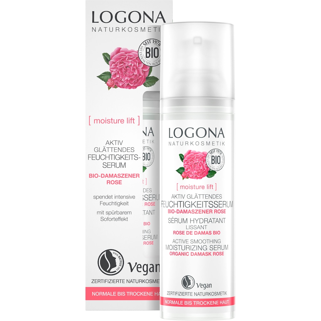 LOGONA Gesichtsserum »Logona moisture lift glätt Feuchtigk.serum«