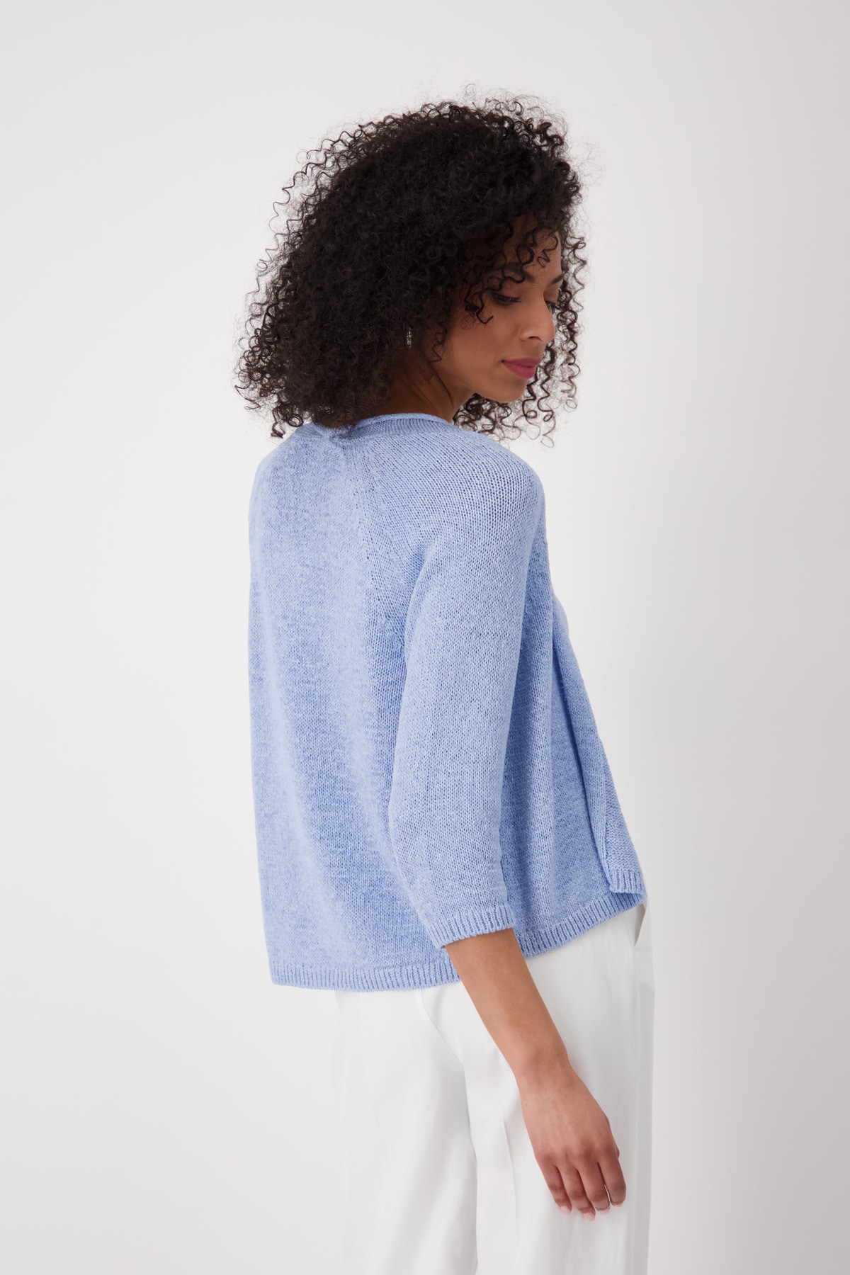 Monari Strickjacke, mit Rollkante