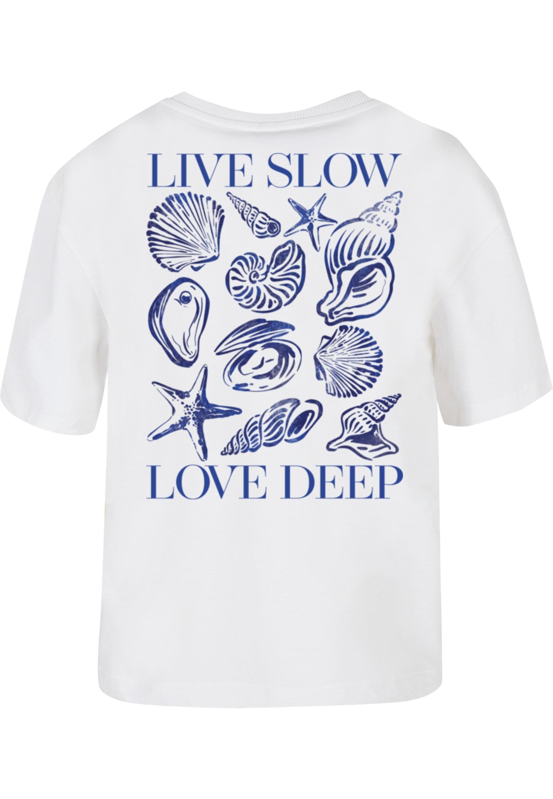 Miss Tee T-Shirt "Miss Tee Live Slow Seashells Tee" 1 Stk. tlg. günstig online kaufen