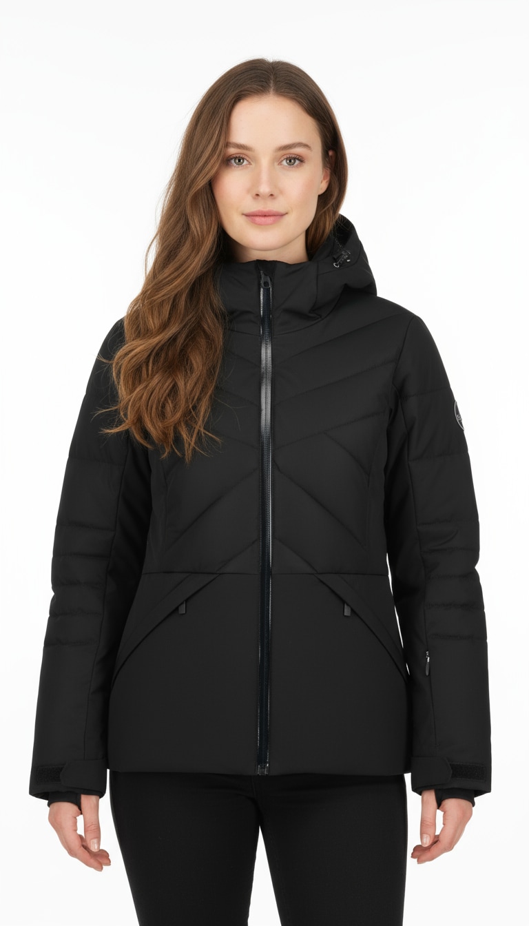 Icepeak Skijacke »ICEPEAK EVELETH« mit Kapuze mit regulierbarer Kapuze und Stehkragen, verstellbare Ärmelbündchen