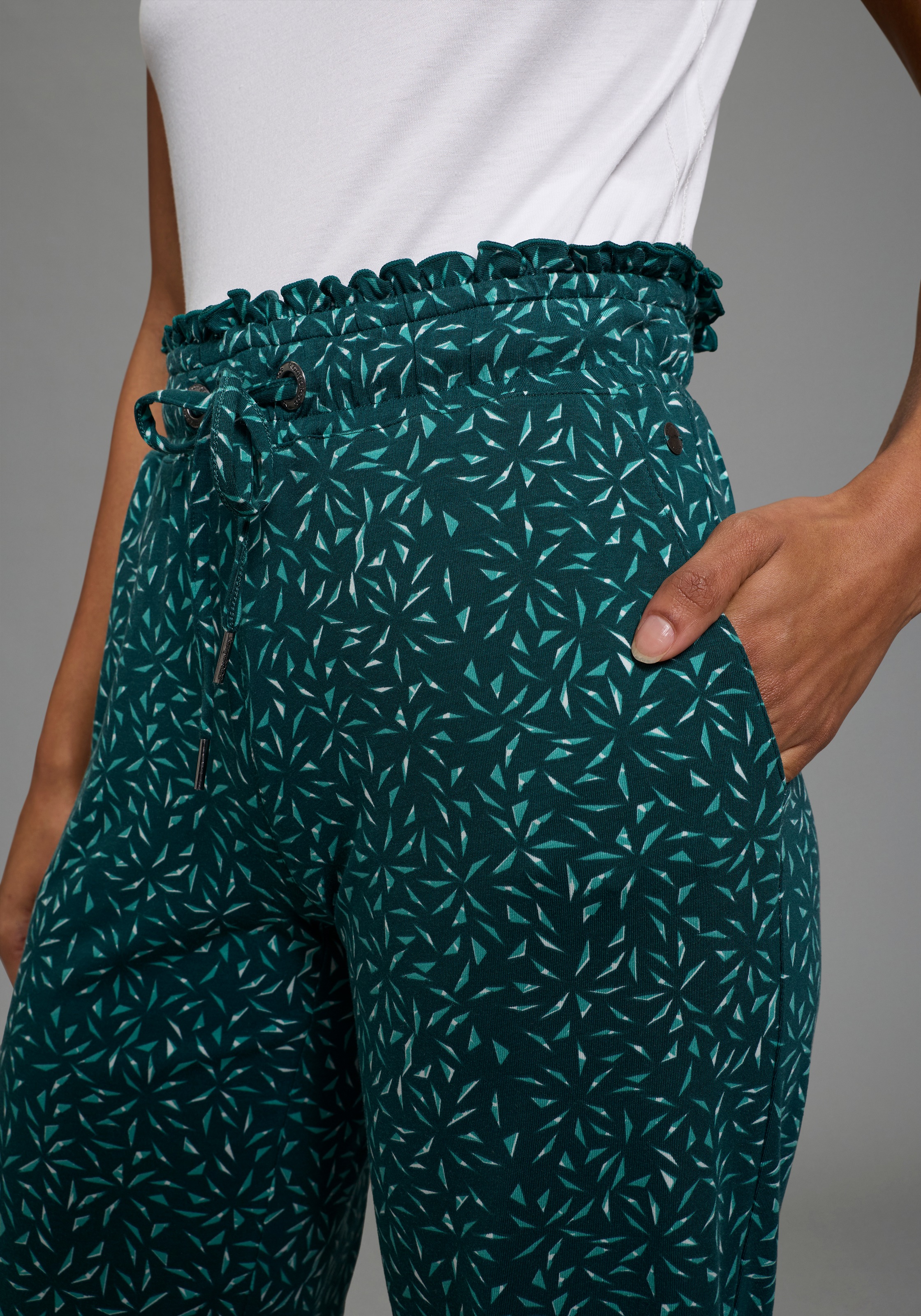 KangaROOS Culotte  weite Jerseyhose, mit Eingrifftaschen, mit Bindeband am Bund