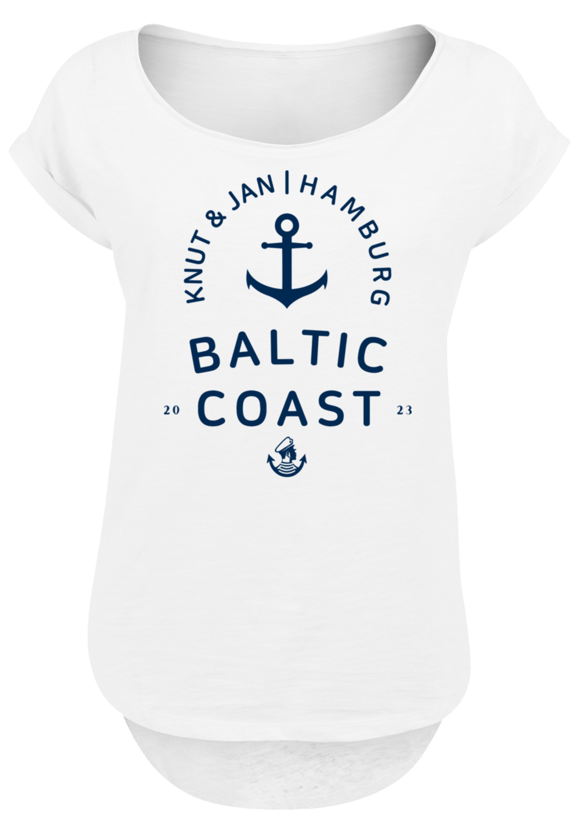 F4NT4STIC T-Shirt »Ostsee Logo Knut & Jan Hamburg«, Print