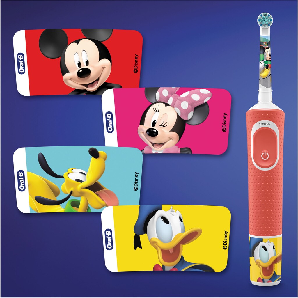 Oral-B Elektrische Kinderzahnbürste »Kids Mickey«, 1 St. Aufsteckbürsten