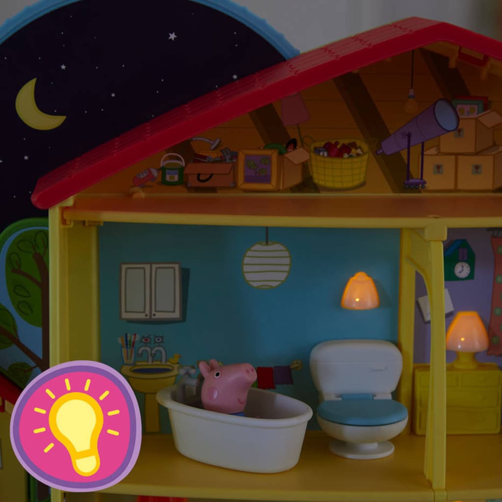 Hasbro Spielwelt »Peppa Pig, Peppas Tag-und-Nacht-Haus«, mit Licht- und Soundeffekten