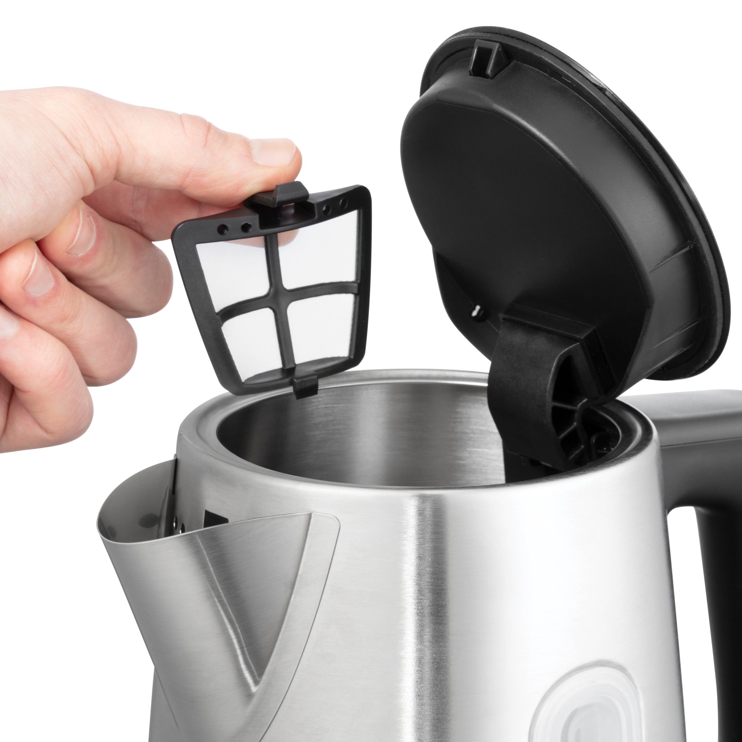 RUSSELL HOBBS Wasserkocher »Heaton 27380-70«, 1,7 l, 2400 W, Edelstahl, herausnehmbarer Anti-Kalk-Filter und Wasserstandanzeige