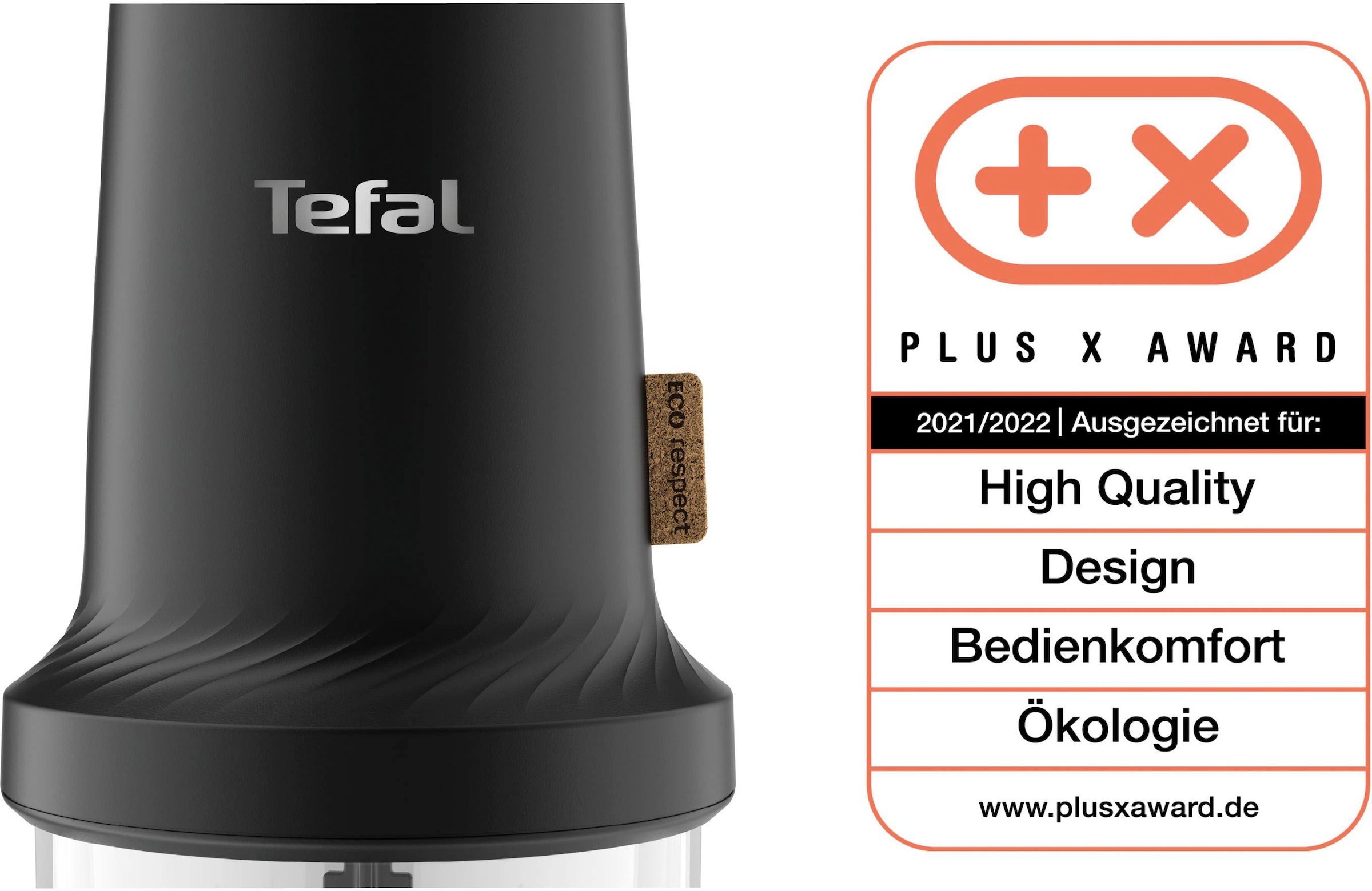 Tefal Zerkleinerer »MQ80E8 Eco Respect«, 500 W, 0,5 L, Eco-Design, energiesparend, spülmaschinengeeignete Klingen