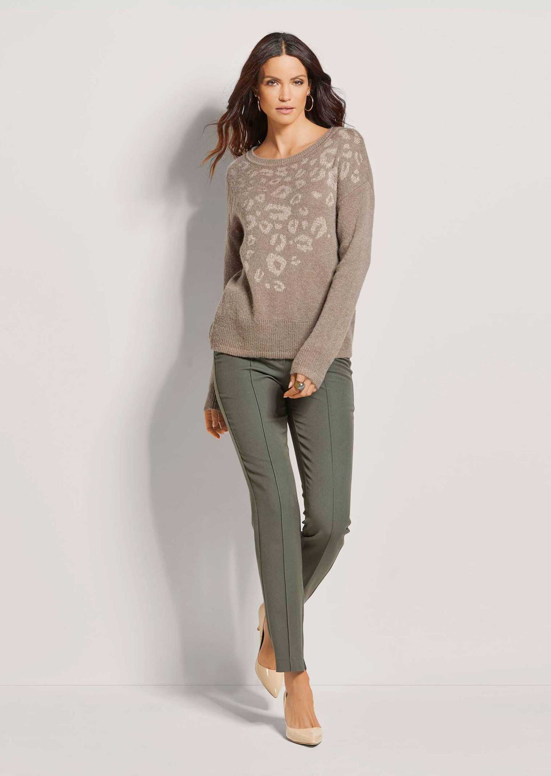 Thumbnail - MADELEINE Longpullover "Pullover Kurzer Intarsien-Pullover mit Glanz-Effekt"