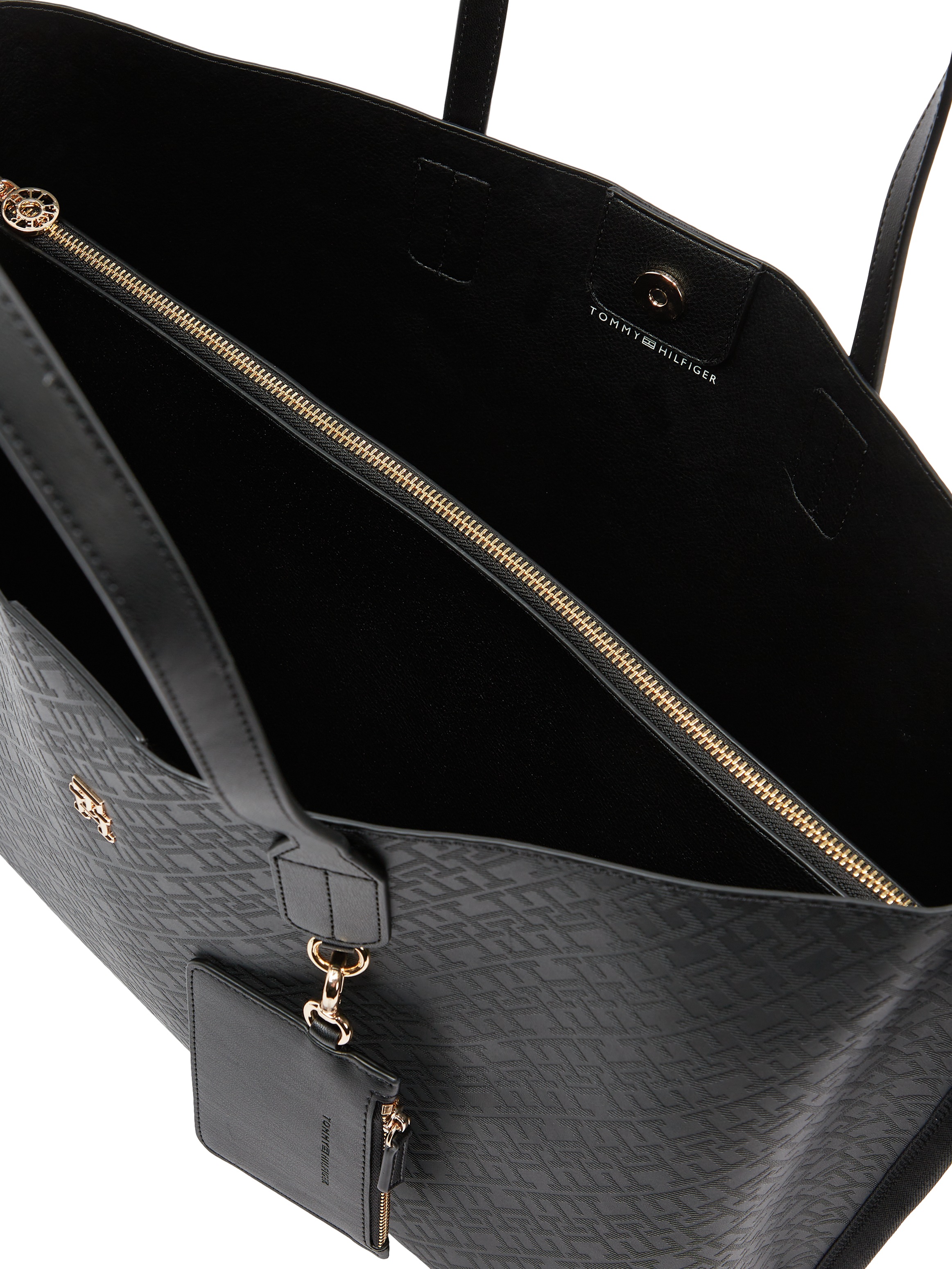 Tommy Hilfiger Tragetasche »TH DISTINCT TOTE MONO«, Damen Henkeltasche, Umhängetasche, Shopper mit TH-Logo-Emblem