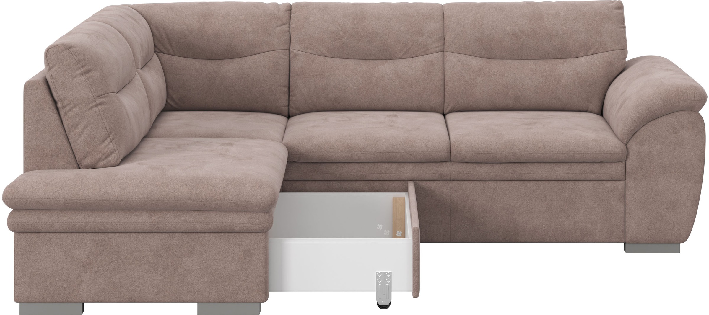 COTTA Ecksofa »Leandra L-Form«, wahlweise mit Bettfunktion & Bettkasten