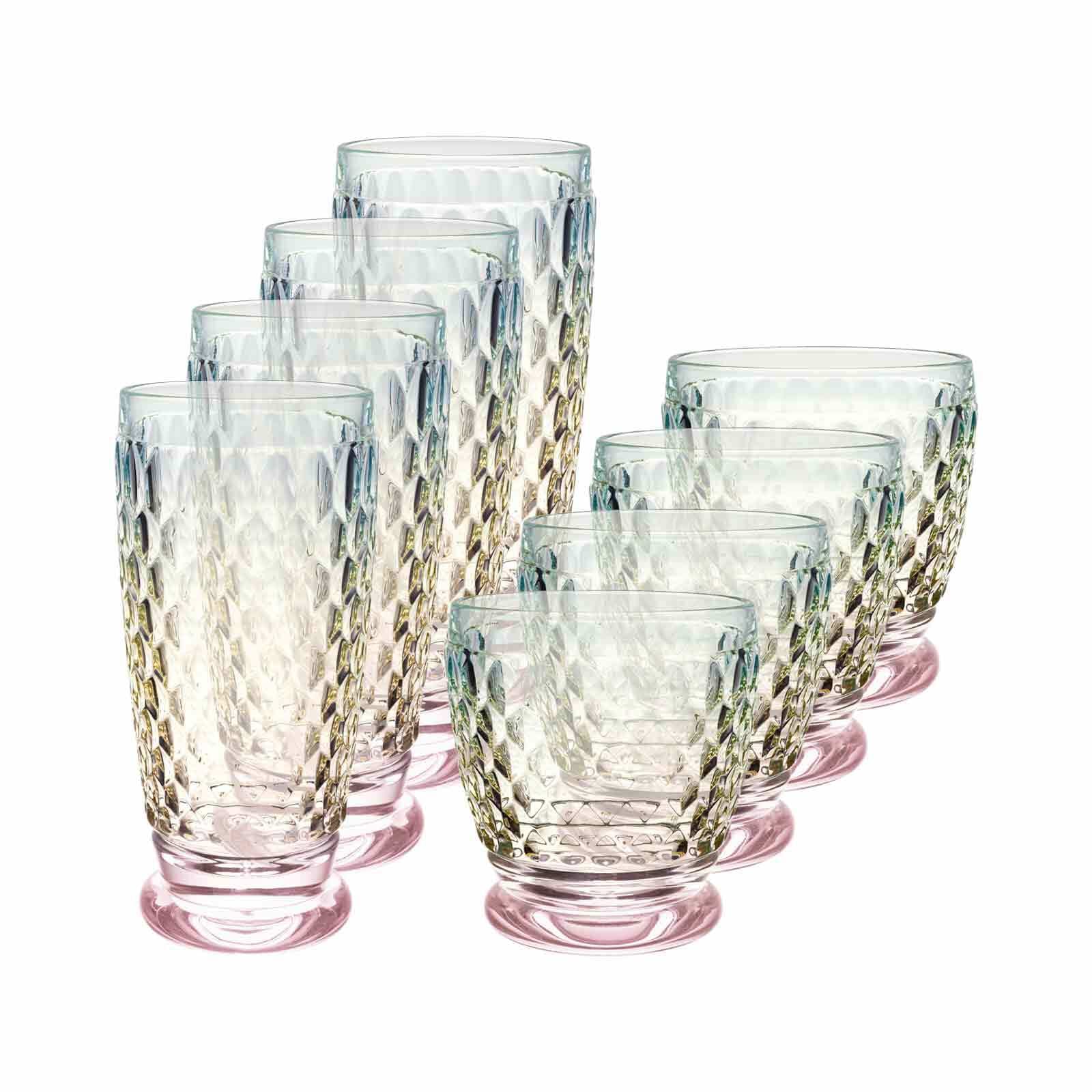 Villeroy & Boch Gläser-Set »Longdrink- und Wasserglas-Set Boston Pearl 8er Set bunt« Spülmaschinenfest