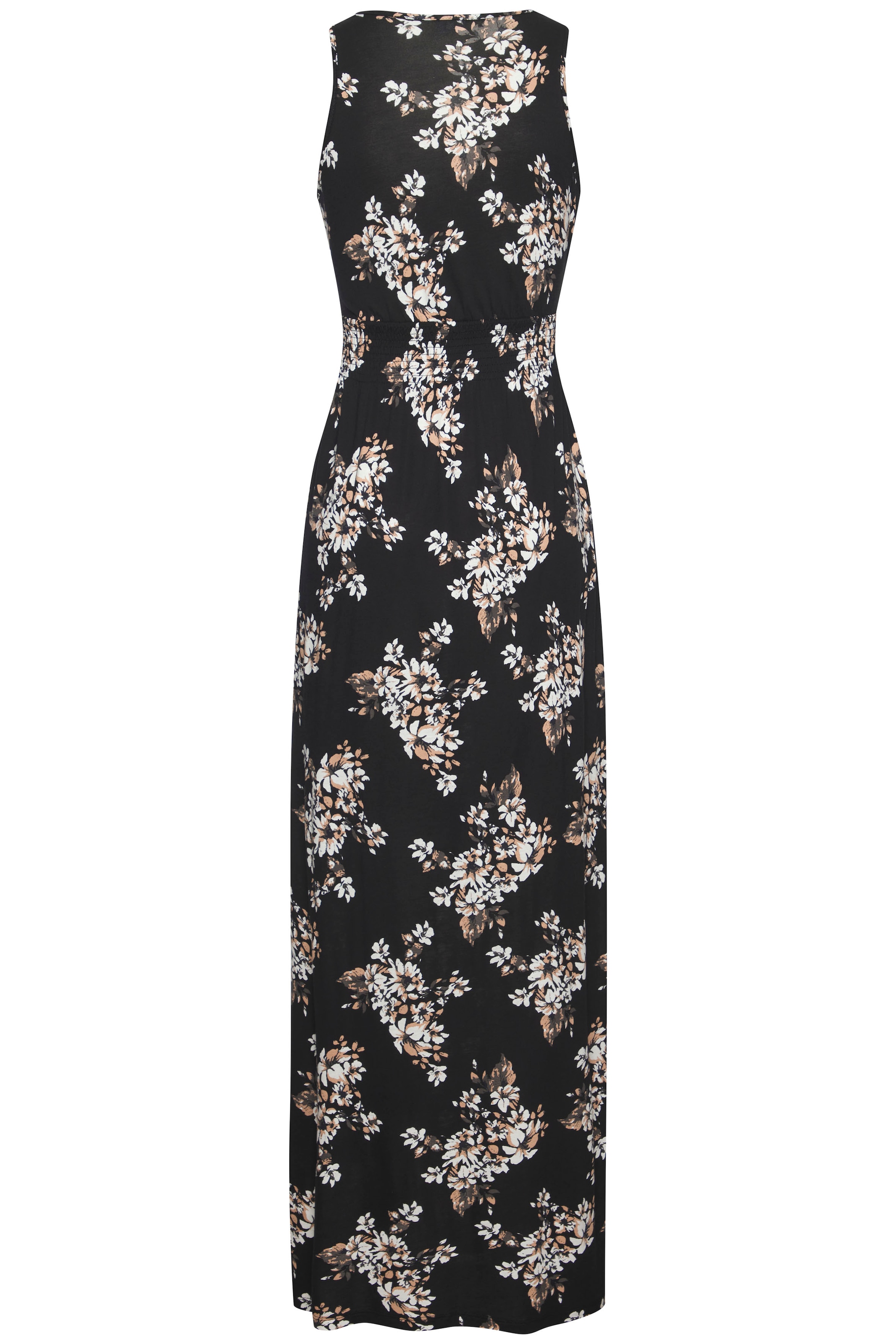 LASCANA Maxikleid, mit Blumenprint und verstellbarem Ausschnitt, Sommerkleid