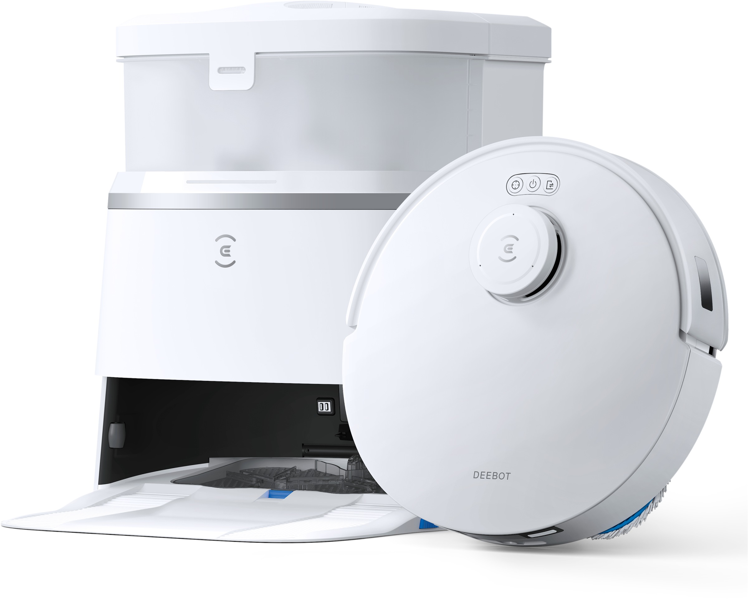 ECOVACS Nass-Trocken-Saugroboter "DEEBOT T30 PRO OMNI", 11.000PA, Mini OMNI Station, Mopphebesystem, Adaptive Kantenrein