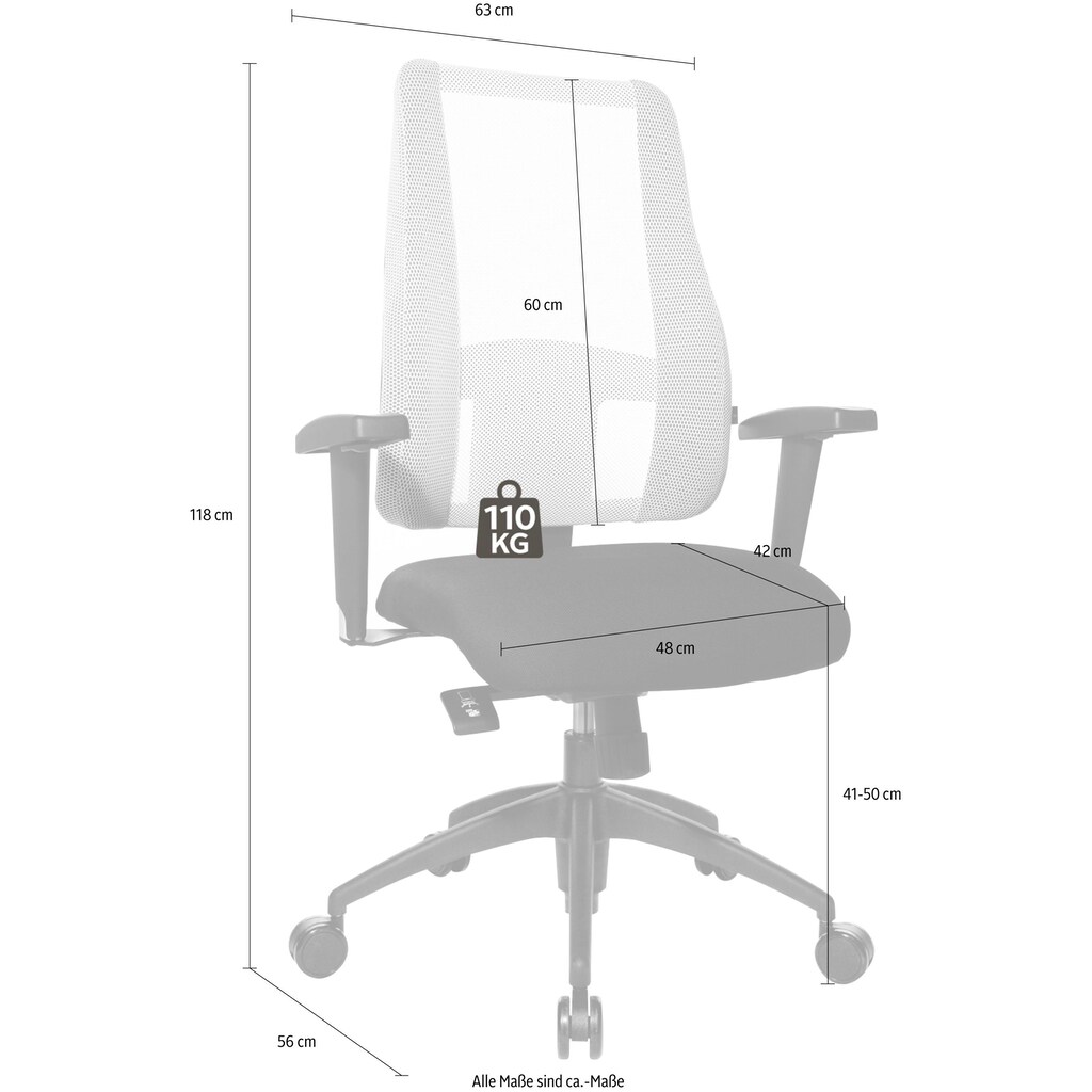 TOPSTAR Bürostuhl »Lady Sitness Deluxe«