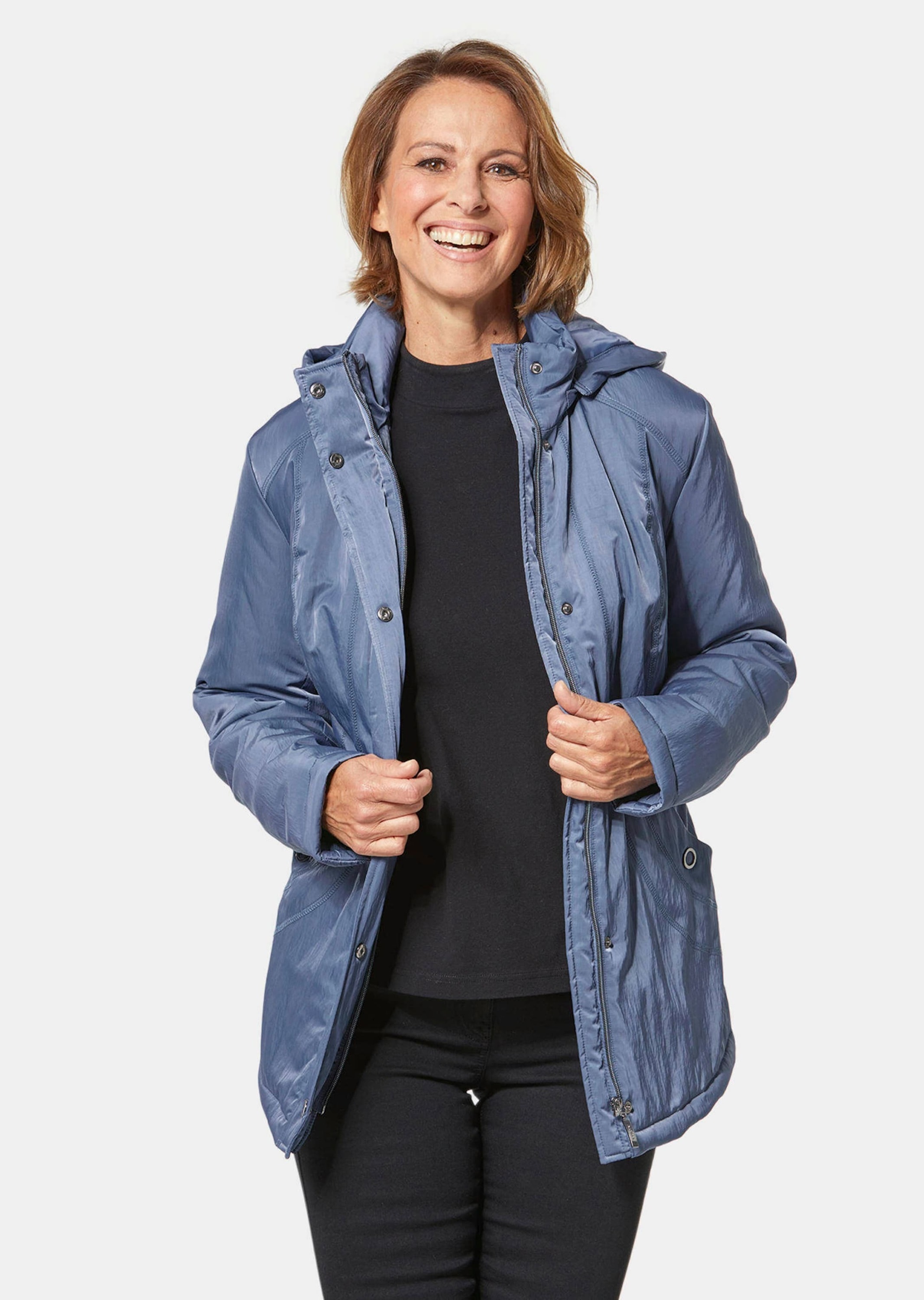 GOLDNER Winterjacke "Kurzgröße Jacke mit Kapuze und Steppfutter" günstig online kaufen