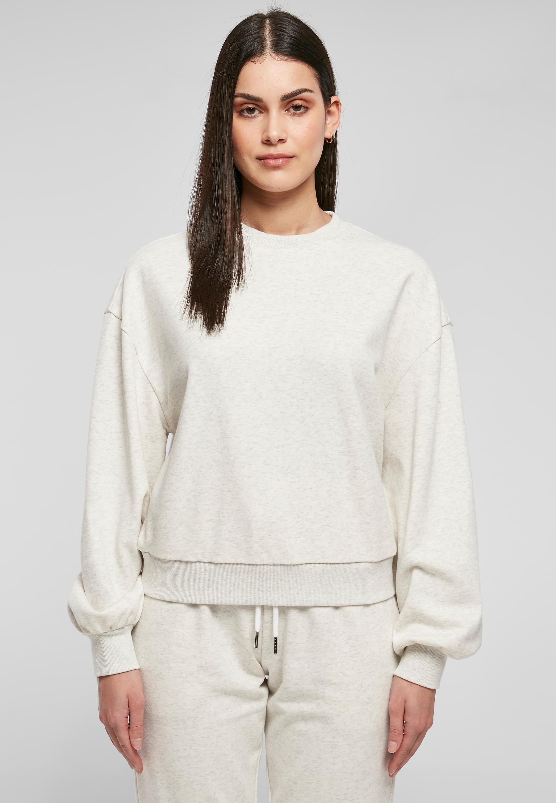 URBAN CLASSICS Sweater »Urban Classics Damen Ladies Oversized Color Melange Crewneck«, (1 tlg.)