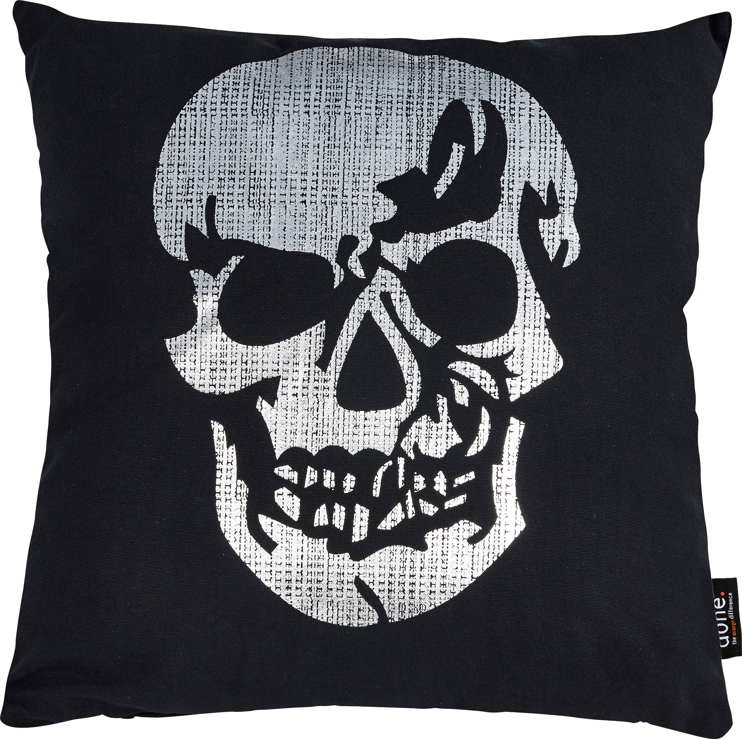 done.® Dekokissen »Stone Skull«, mit Totenkopf-Applikation, Kissenhüle mit Füllung, 1 Stück