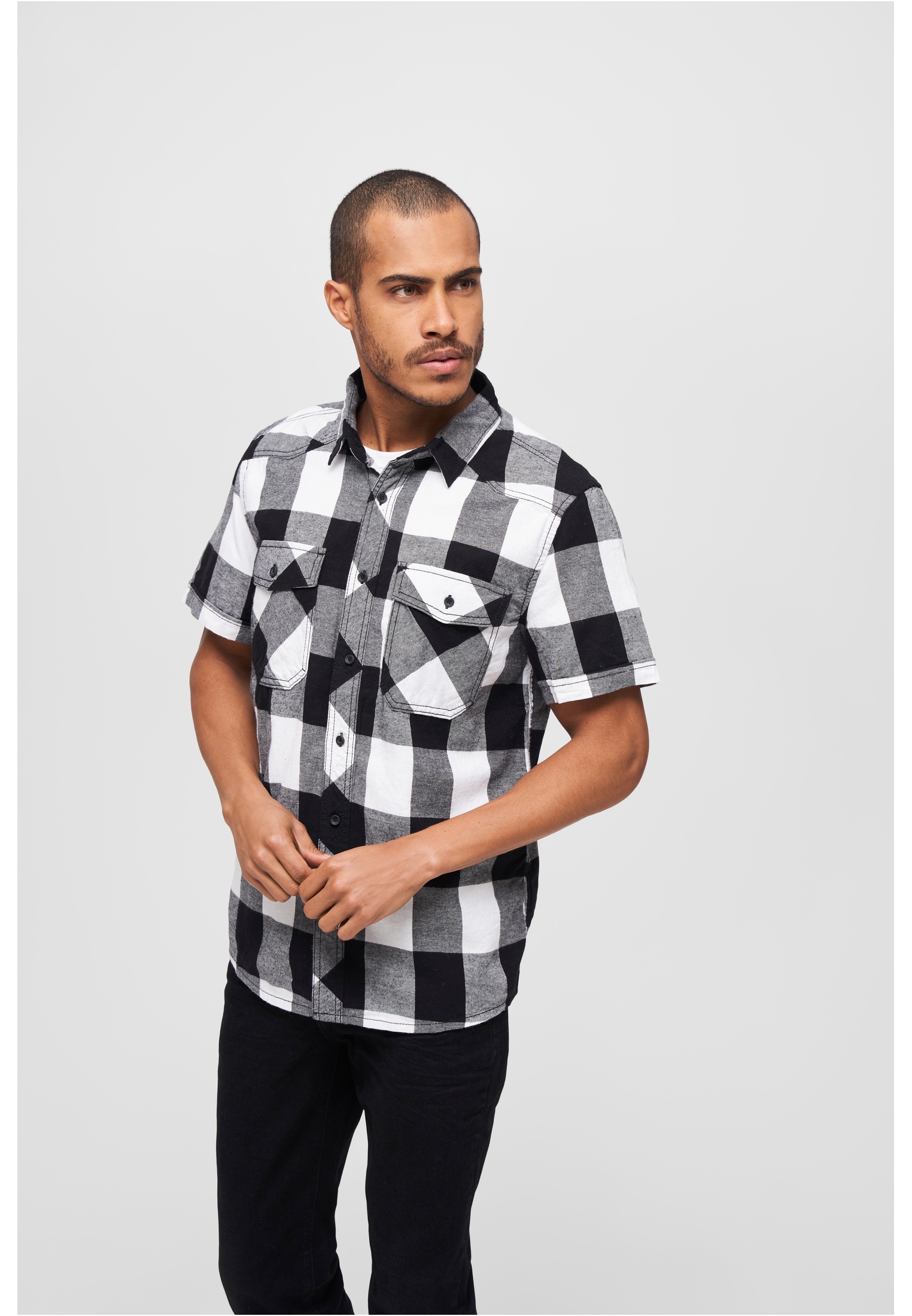Brandit Langarmhemd »Herren Checkshirt Halfsleeve«, (1 tlg.) ▷ bestellen |  BAUR
