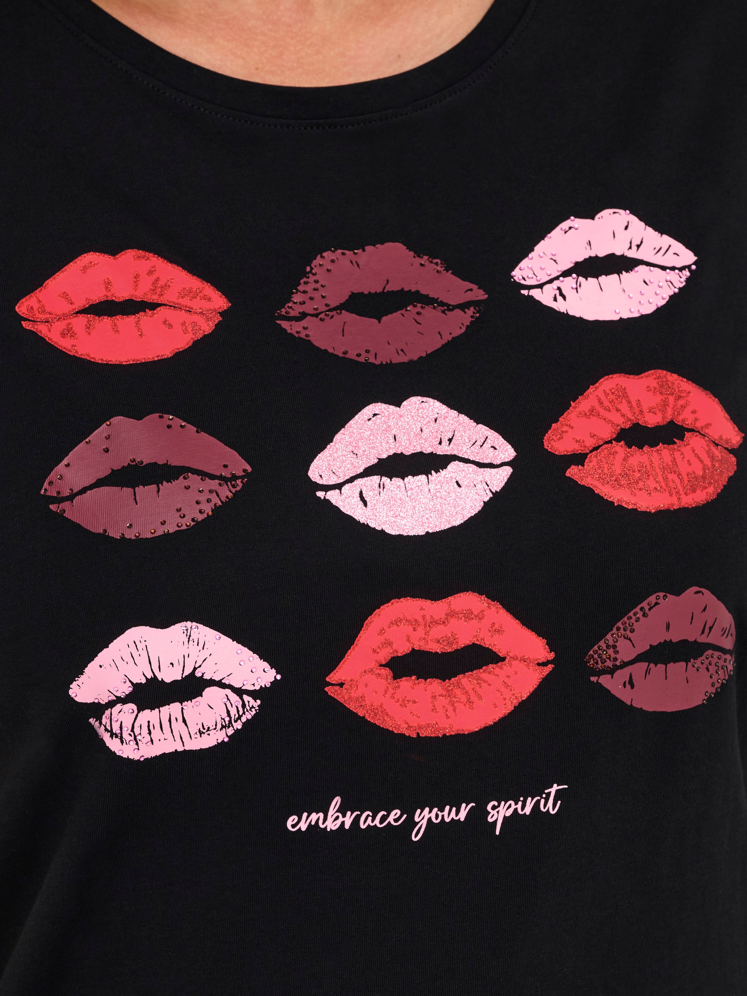 Thumbnail - ONLY CARMAKOMA Kurzarmshirt "CARSIMONE LIFE SS O-NECK JRS"