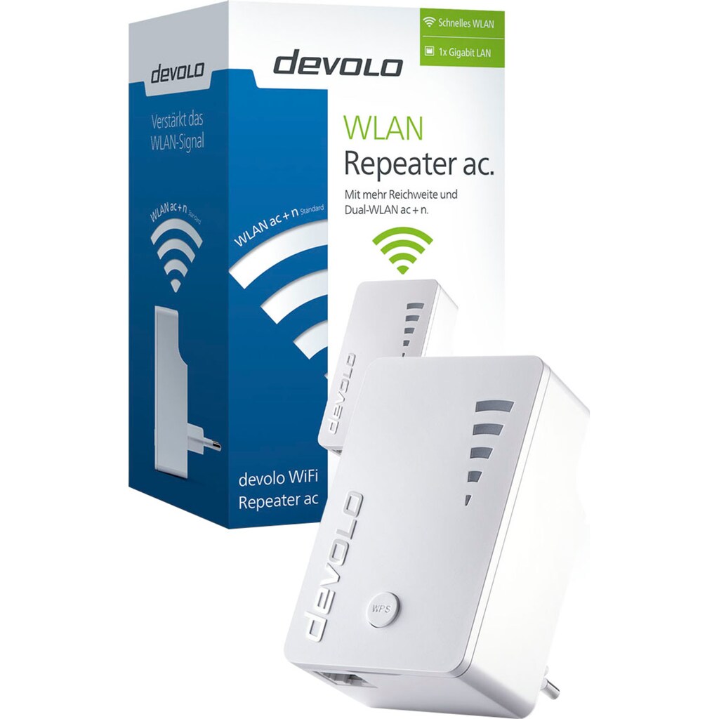 DEVOLO WLAN-Repeater »WiFi Repeater ac (1200Mbit, 1xGB LAN, WPS, Repeater, WLAN Verstärker)«