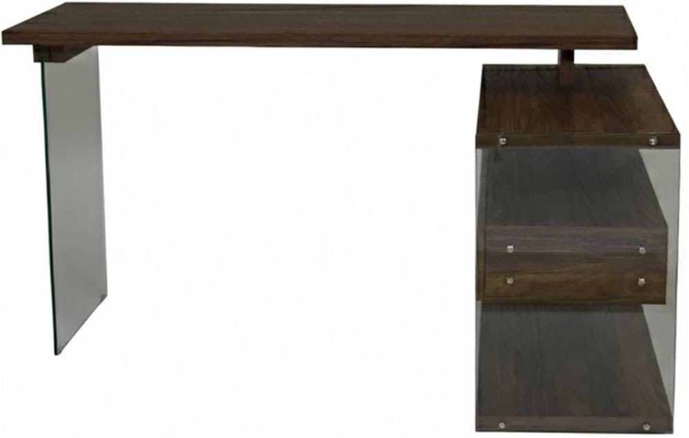 Jahnke Eckschreibtisch "LUX C 15 E" Eckschreibtisch,Glas,wechselseitig montierbar,2 Schubladen,B:145 cm
