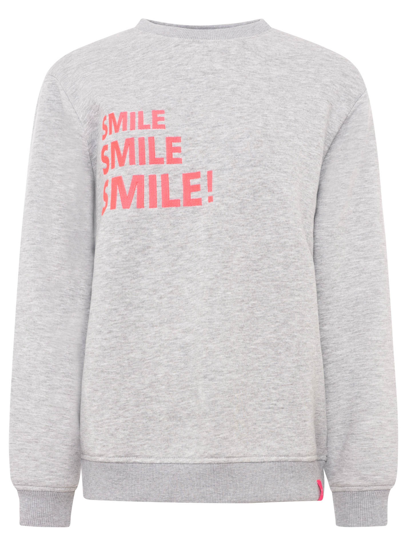 Zwillingsherz Hoodie ""Smile Smile Smile"", Rundhals, Stickerei in Neon, fr günstig online kaufen