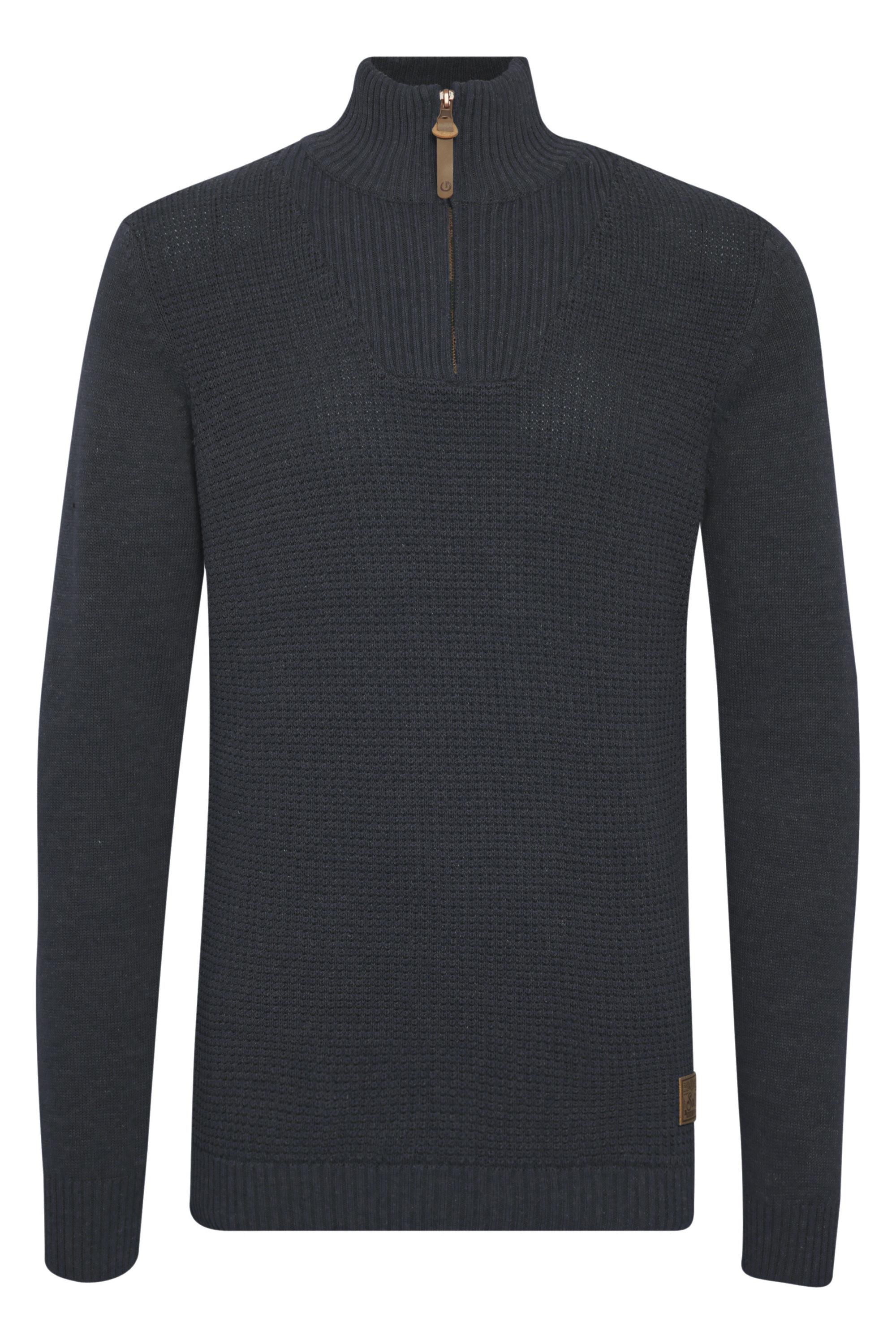 !solid Troyer SOLID "Troyer SDTommy", Herren, Gr. L, blau (ins bl mel), Obermaterial: 50% Baumwolle CO. 50% Polyacryl PAN., Pullover Troyer