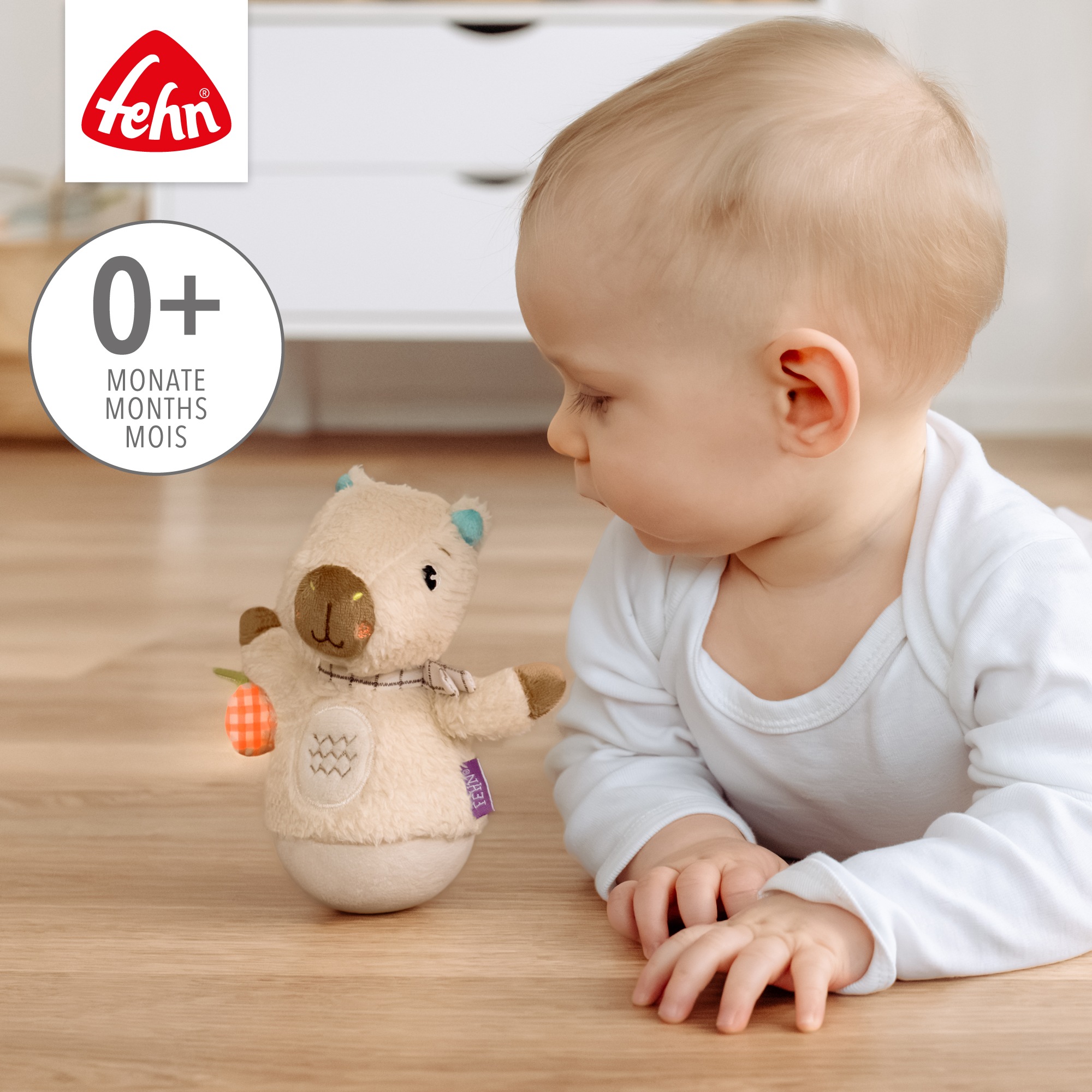 Fehn Greifspielzeug »Capybara Clara, Mini-Stehauf Capybara«