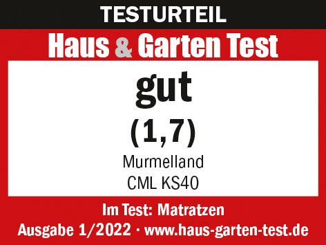 Murmelland Kaltschaummatratze »CML KS40«, 18 cm hoch, Raumgewicht: 40 kg/m³, (1 St.), Test Haus&Garten, Note: "GUT" (Note 1,7) (Heft 01/2022)