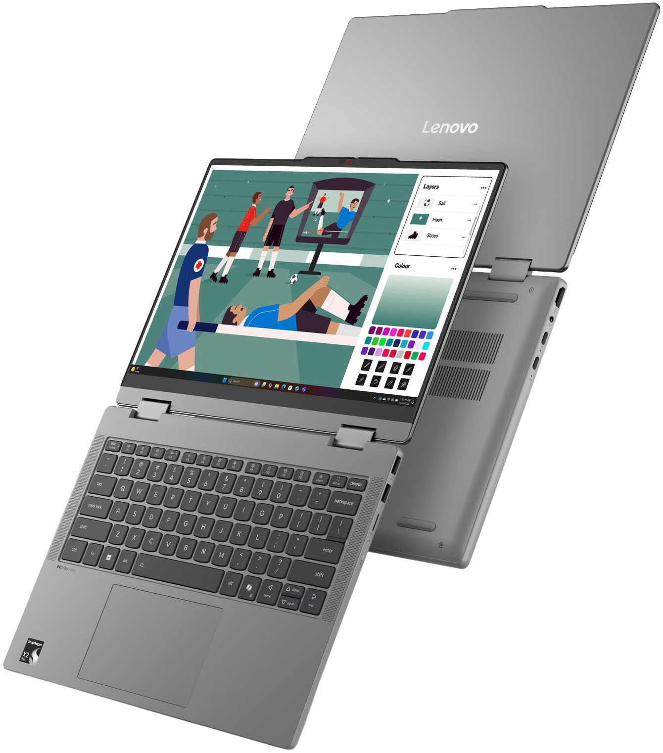 Lenovo Convertible Notebook »IdeaPad 5 2in1 14Q8Y11« 35,6 cm / 14 ″ Snapdragon X2 Plus Adreno 512 GB SSD