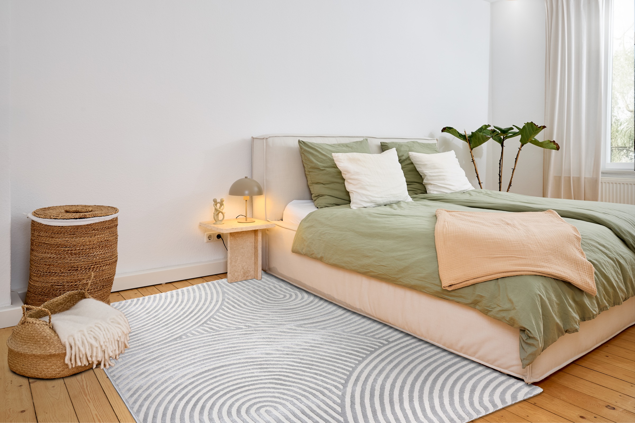 ASTRA Teppich »Jules 253«, rechteckig, 8 mm Höhe, Hoch Tief Struktur, Kurzflor, Wohnzimmer, Schlafzimmer