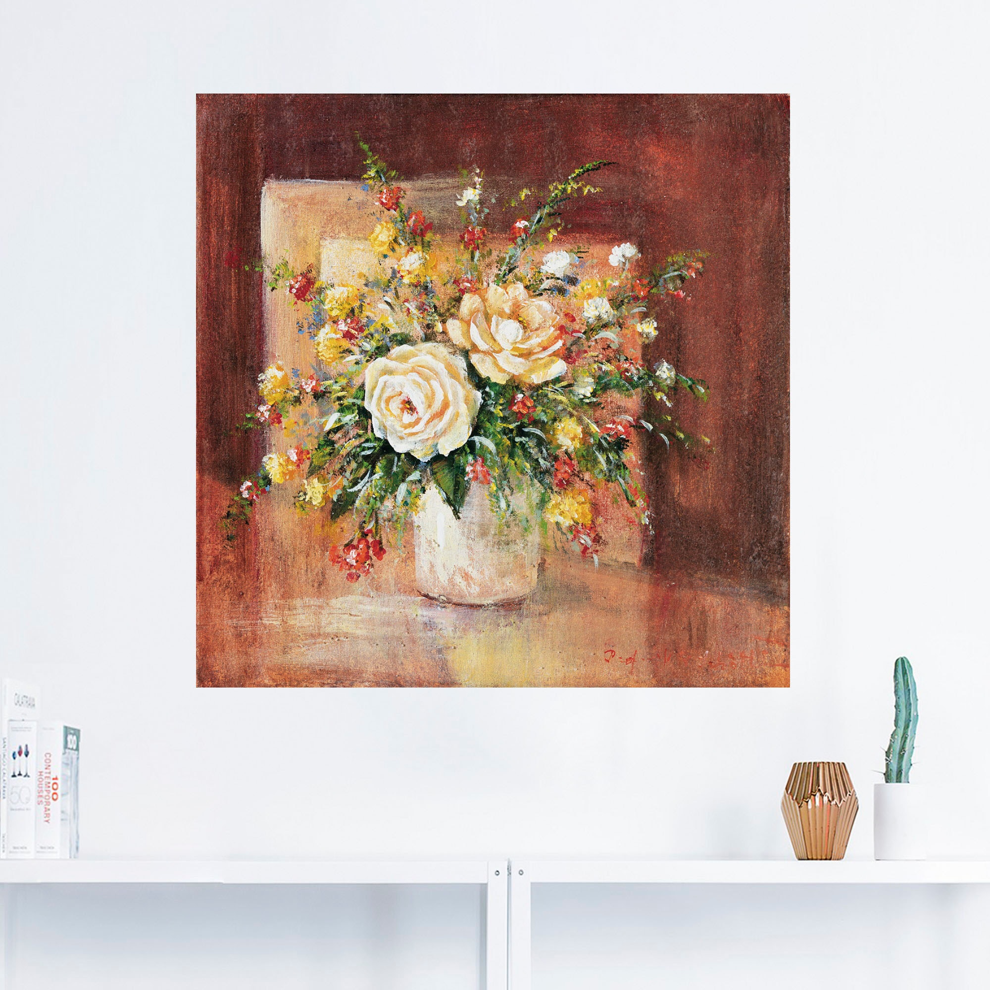 Artland Wandbild »Spanische Blumen II«, Blumen, (1 St.), als Leinwandbild, Wandaufkleber in verschied. Größen